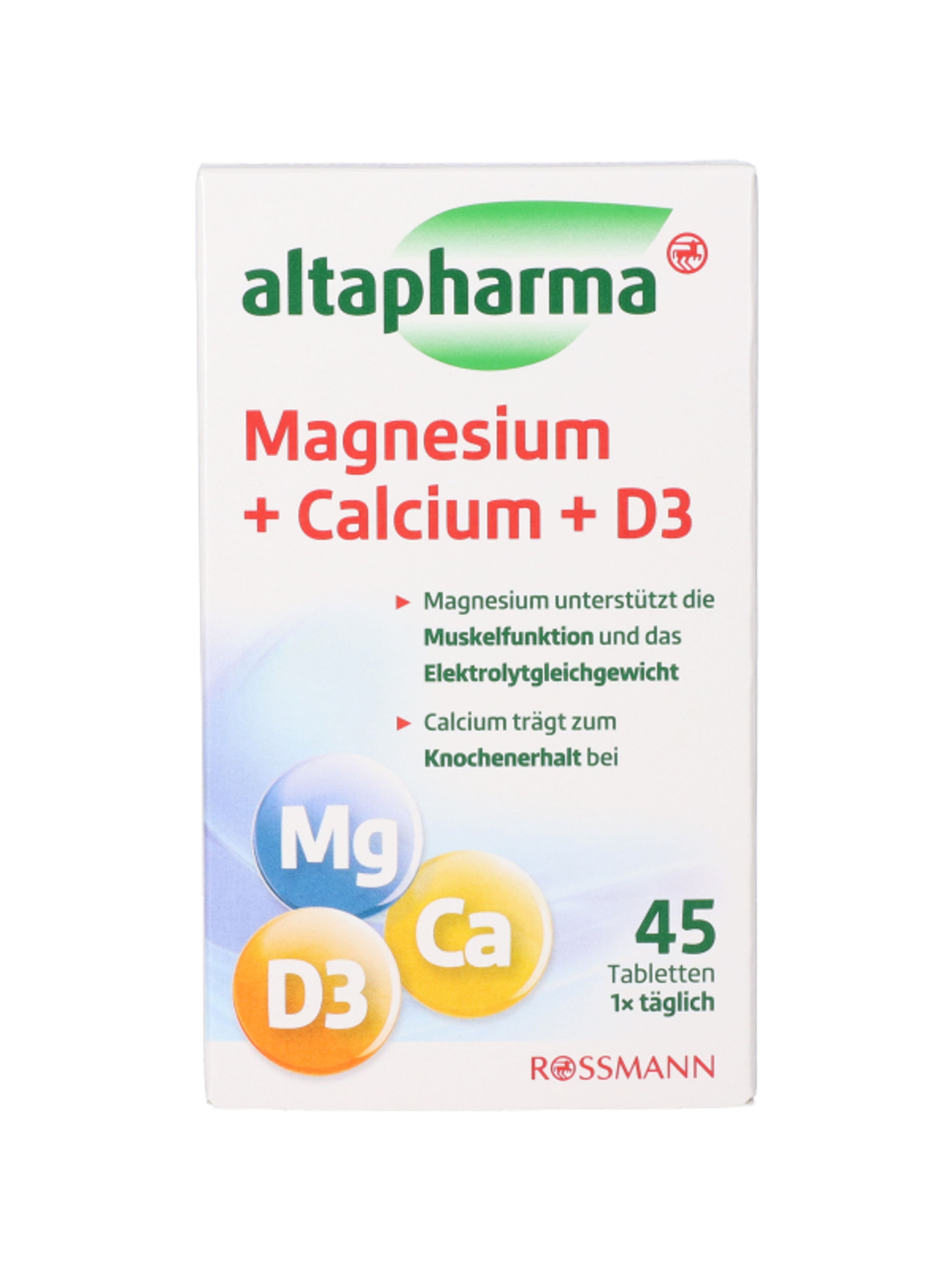 Altapharma magnézium, kalcium és D3-vitamin tabletta - 45 db