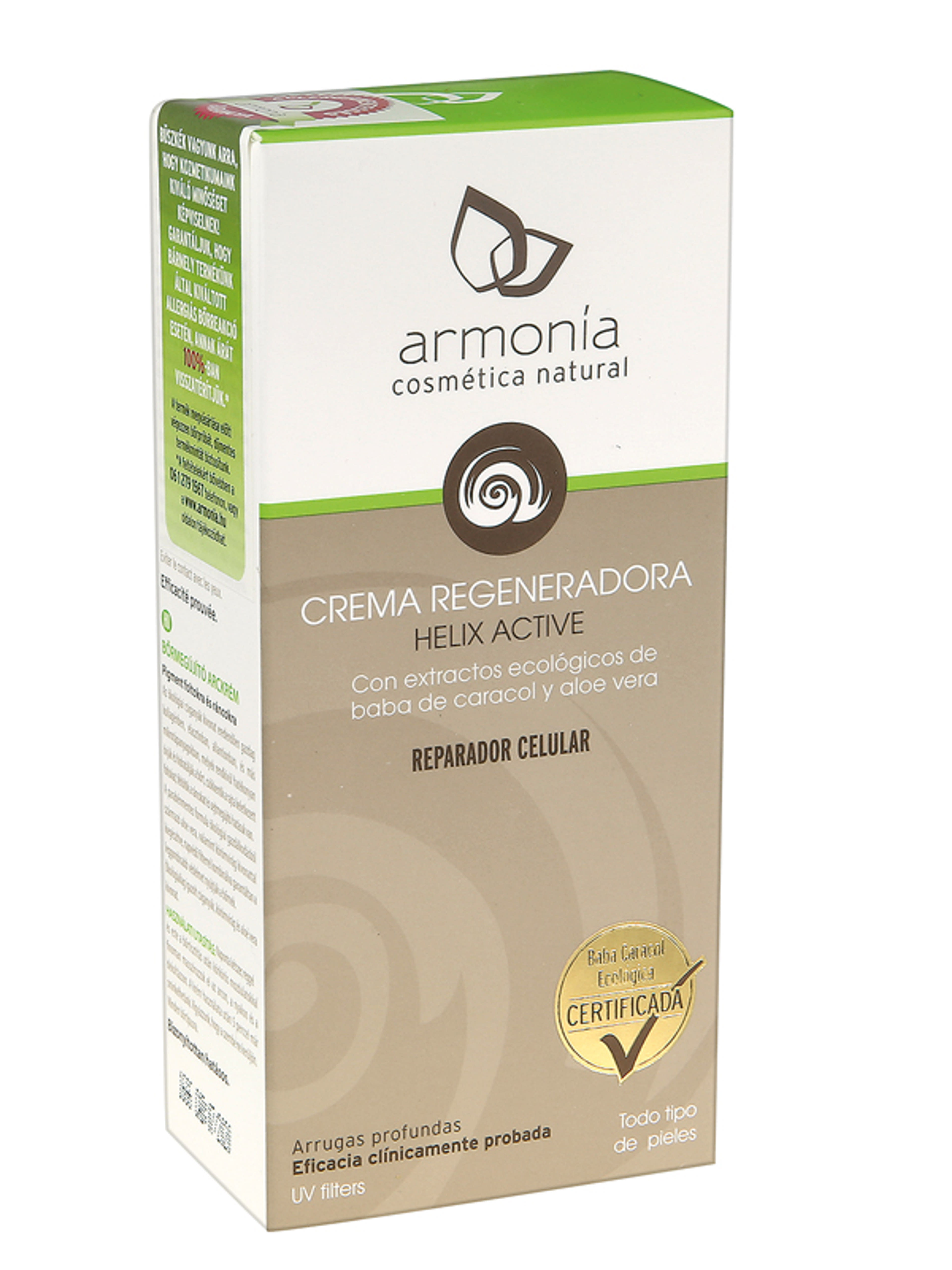 Armonia Helix arckrém öko csiganyák kivonattal, aloe verával és körömvirággal - 50 ml