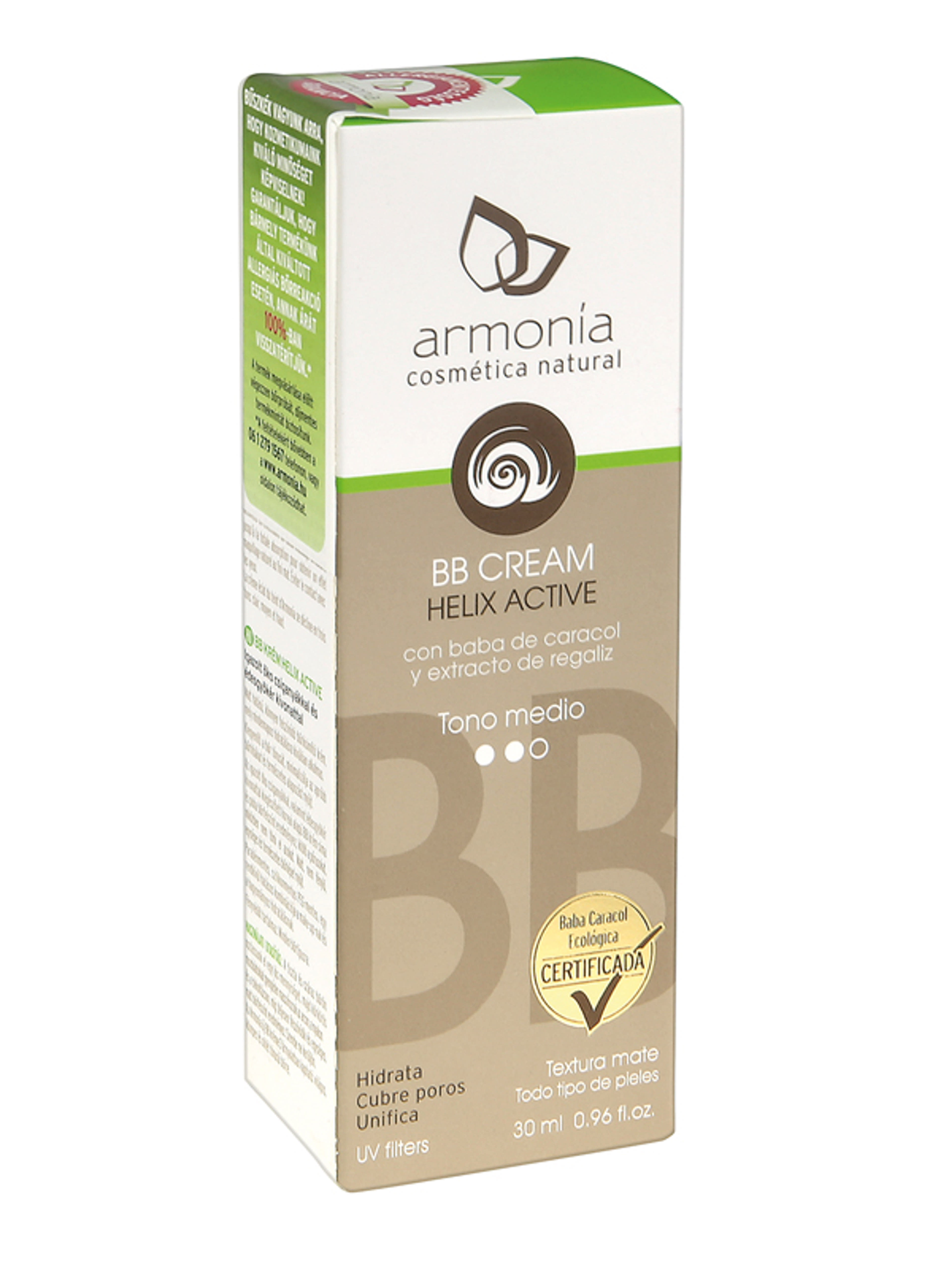 Armonia Helix bőr szépséget fokozó hatású arckrém öko csiganyákkal és édesgyökér kivonattal/ közepes - 30 ml-1
