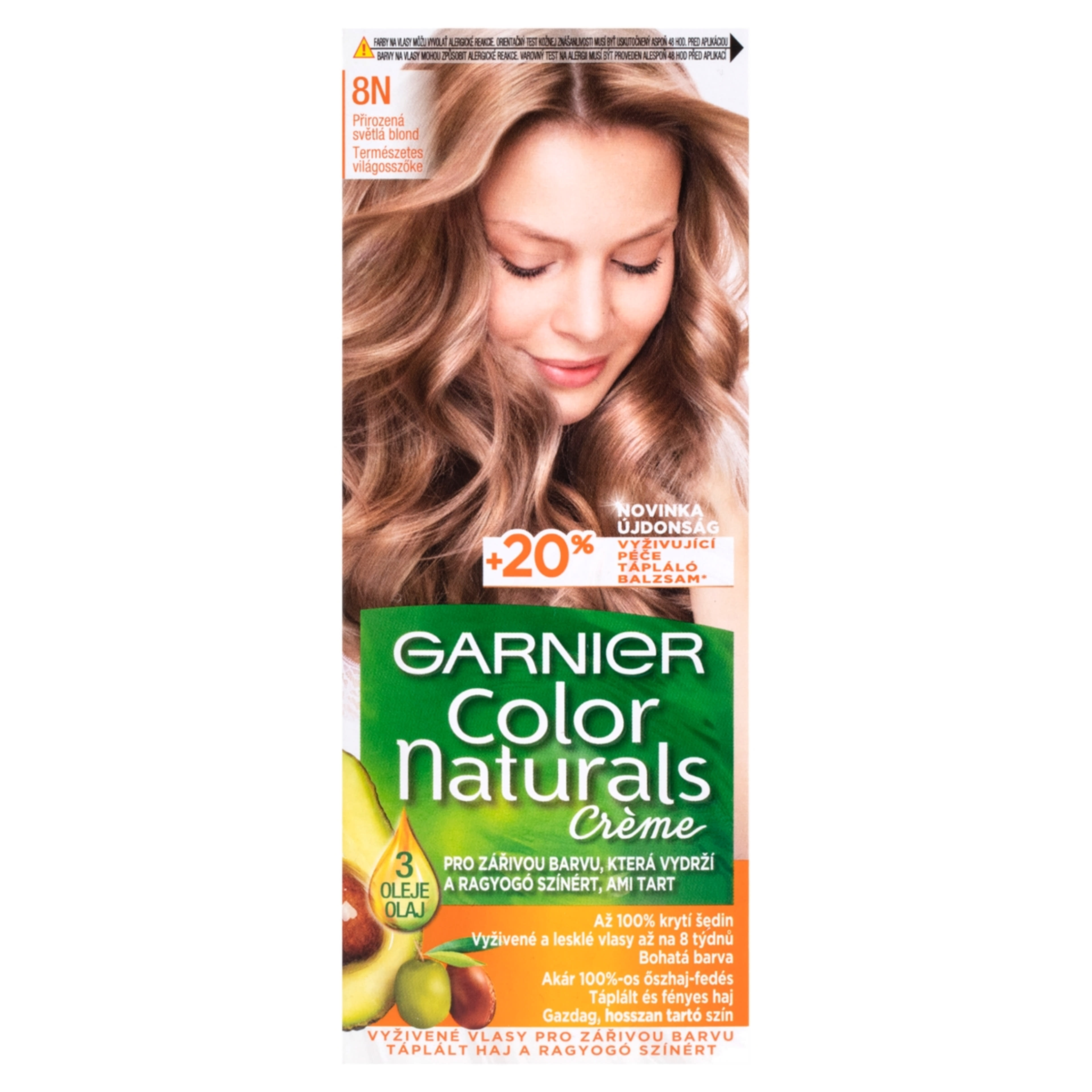 Garnier Color Naturals Tartós hajfesték 8N Természetes világosszőke - 1 db