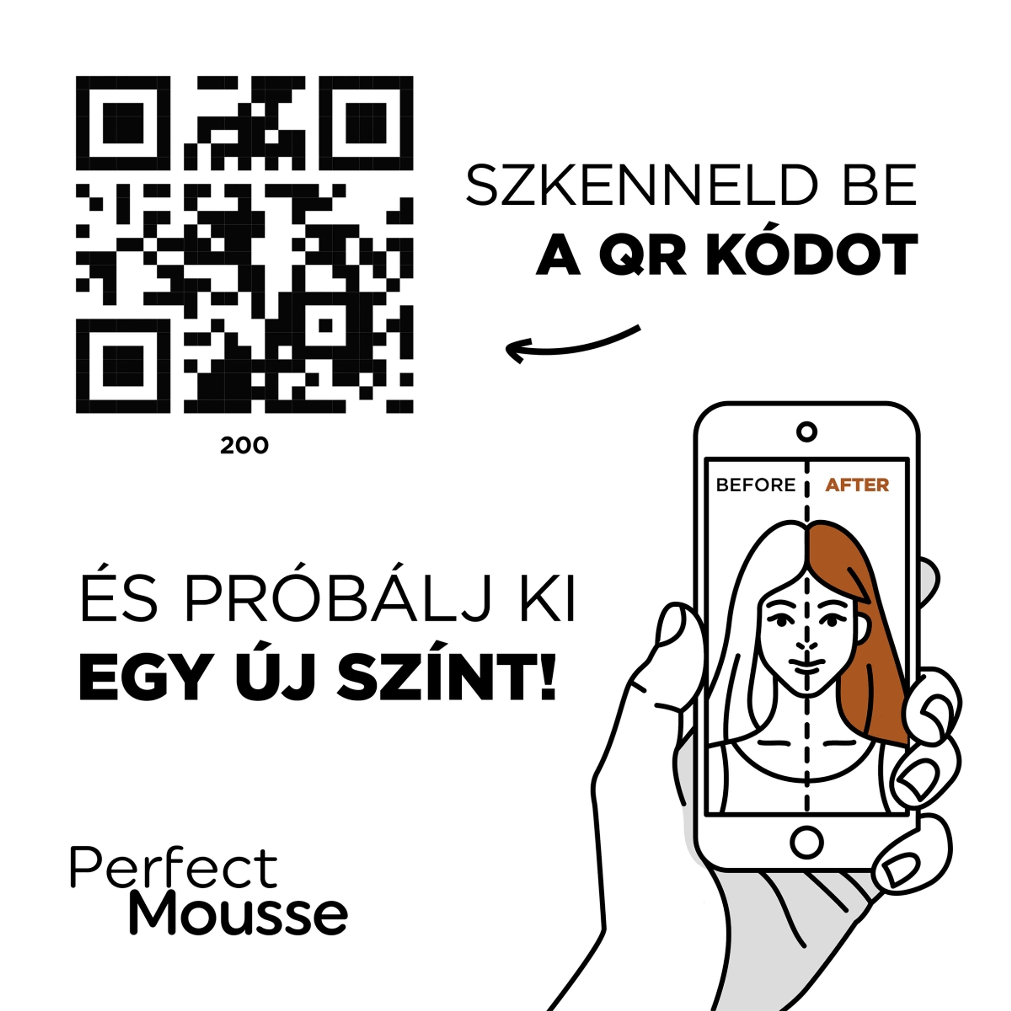 Perfect mousse 200 fekete - 1 db-2