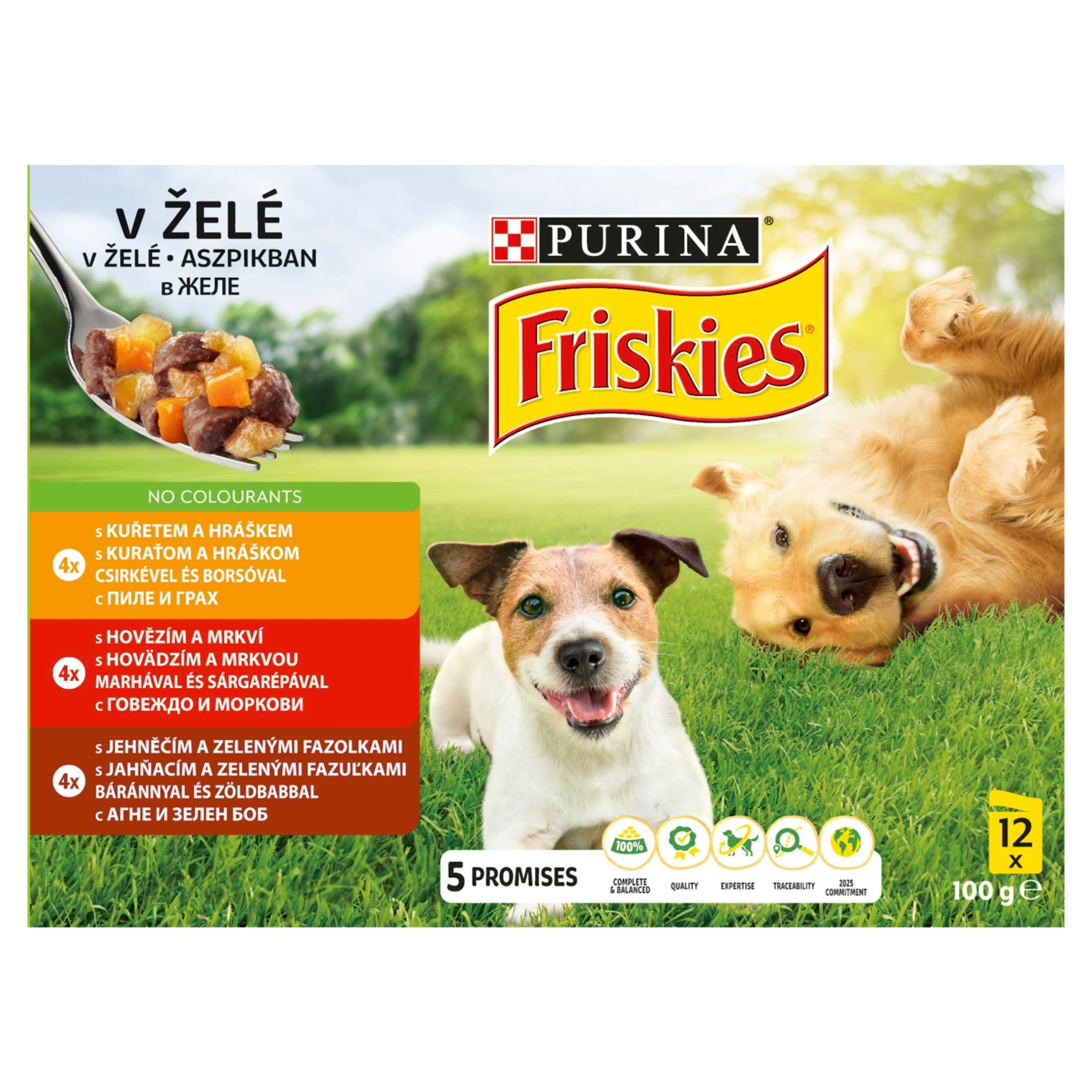 Friskies alutál kutyáknak aszpikos válogatás 12*100 g - 1200 g-1