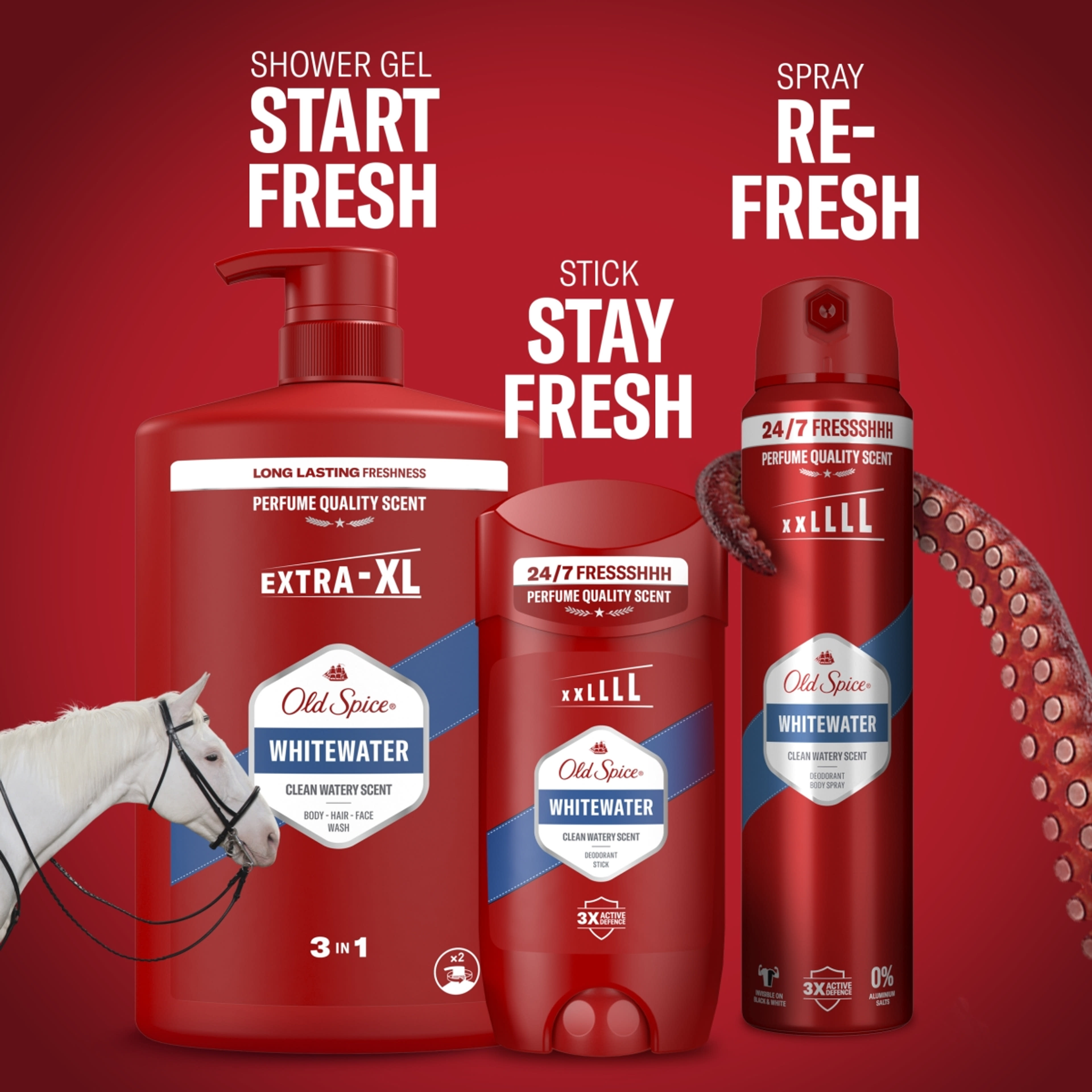 Old Spice Whitewater tusfürdő - 1000 ml-9