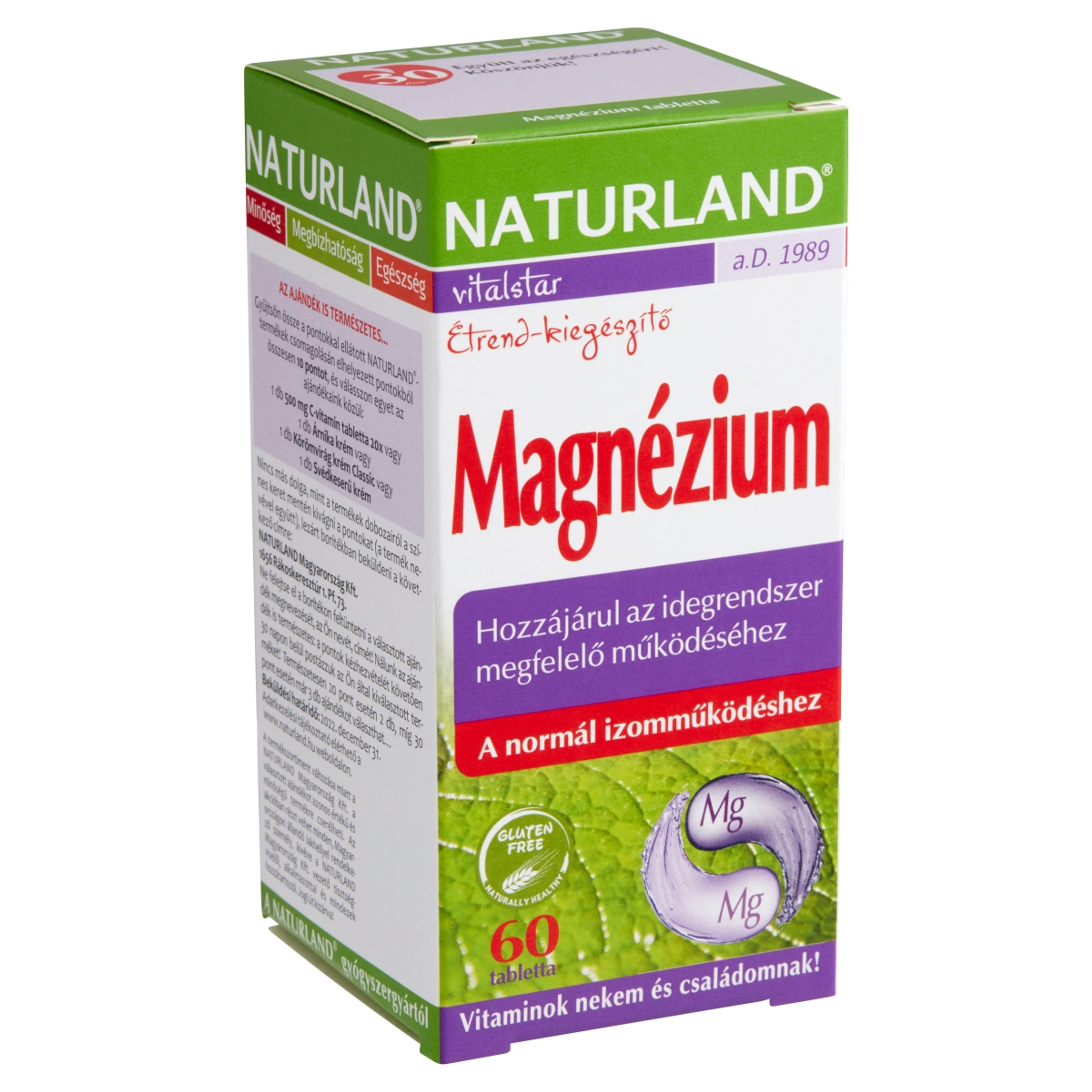 Naturland Magnézium Tabletta - 60 db-2