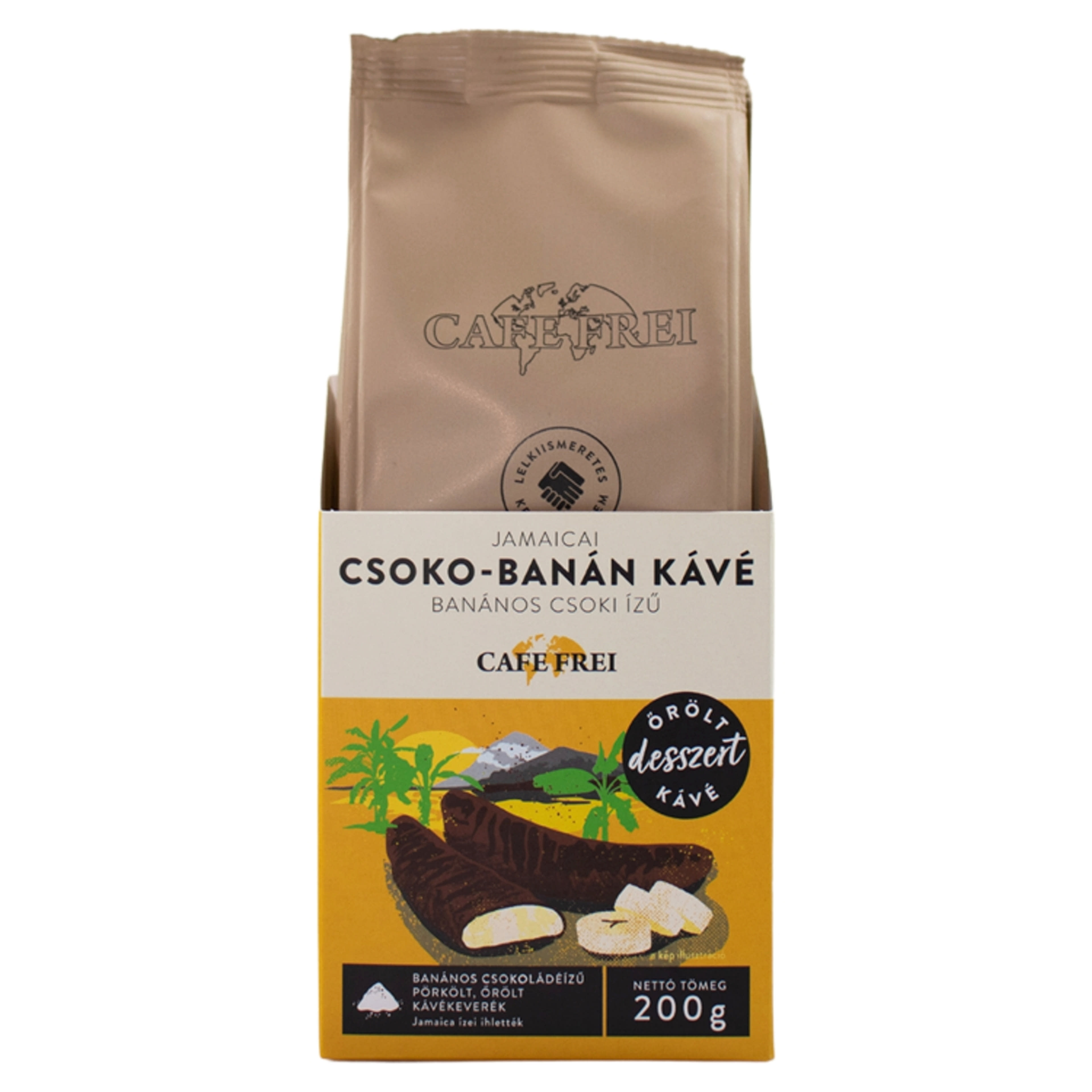 Cafe Frei Jamaicai Csoko-banán őrölt kávé - 200 g