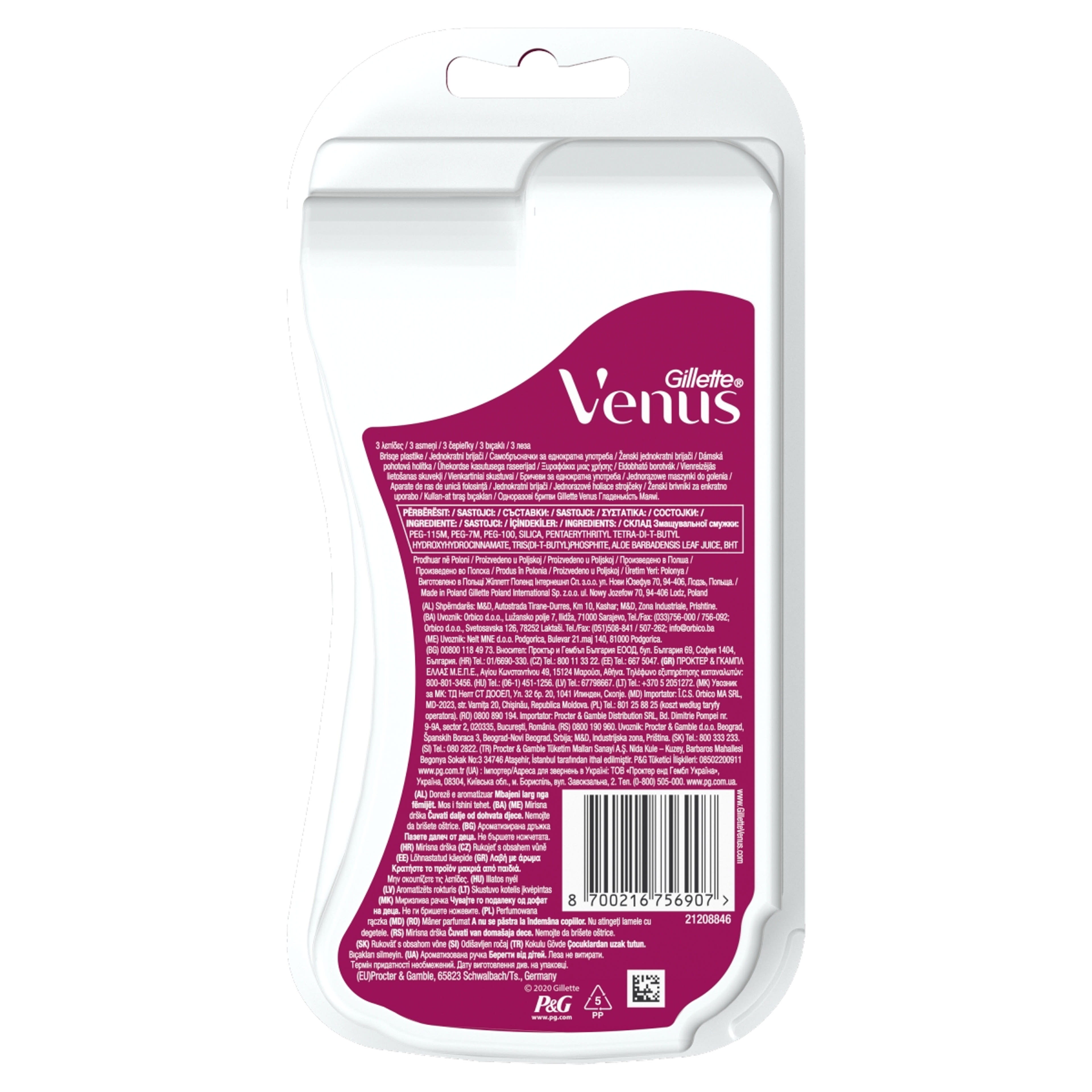 Venus Smooth Miami eldobható borotva - 6 db-2