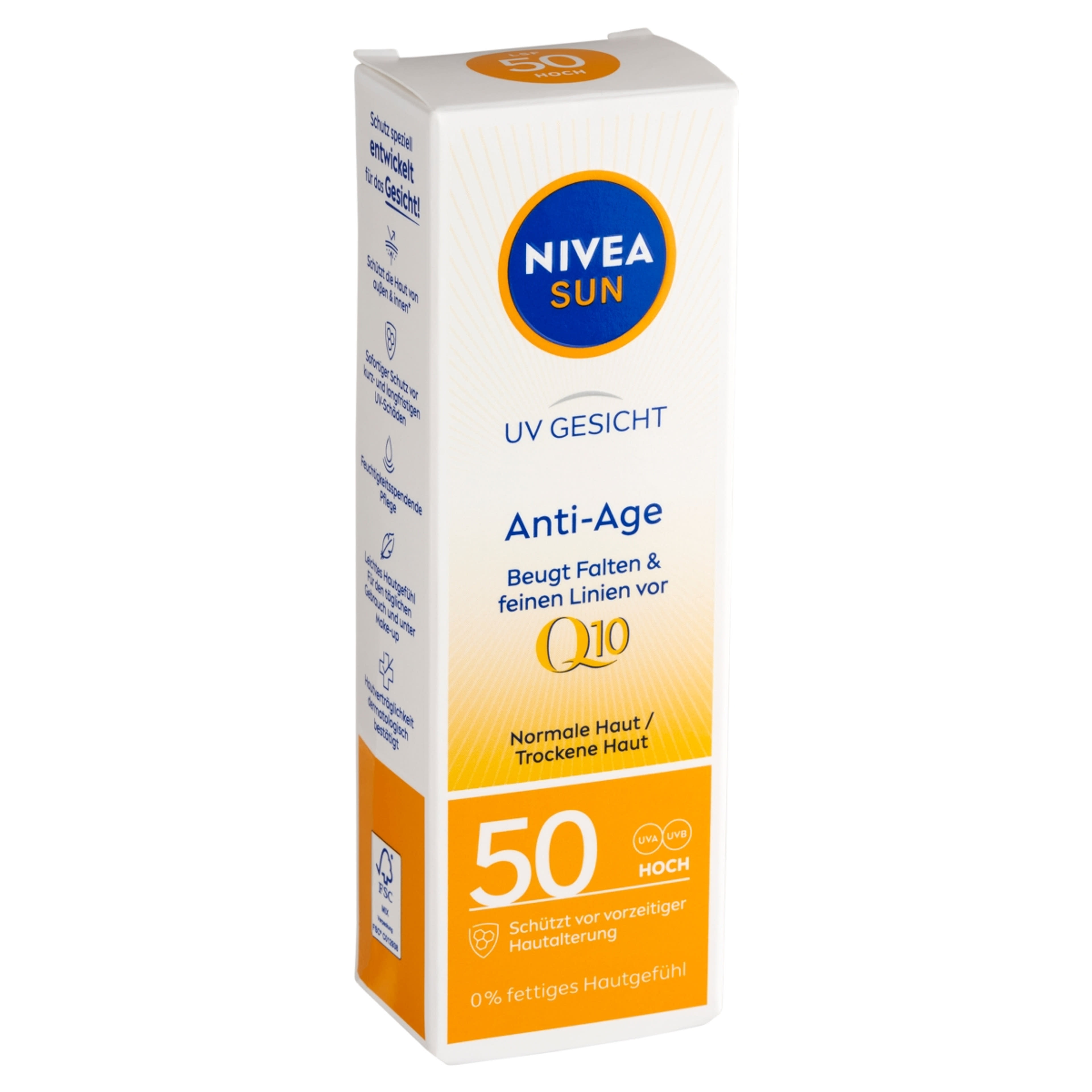 Nivea Sun Q10 Anti-Age & Anti-Pigments napozó arckrém FF50 - 50 ml-3