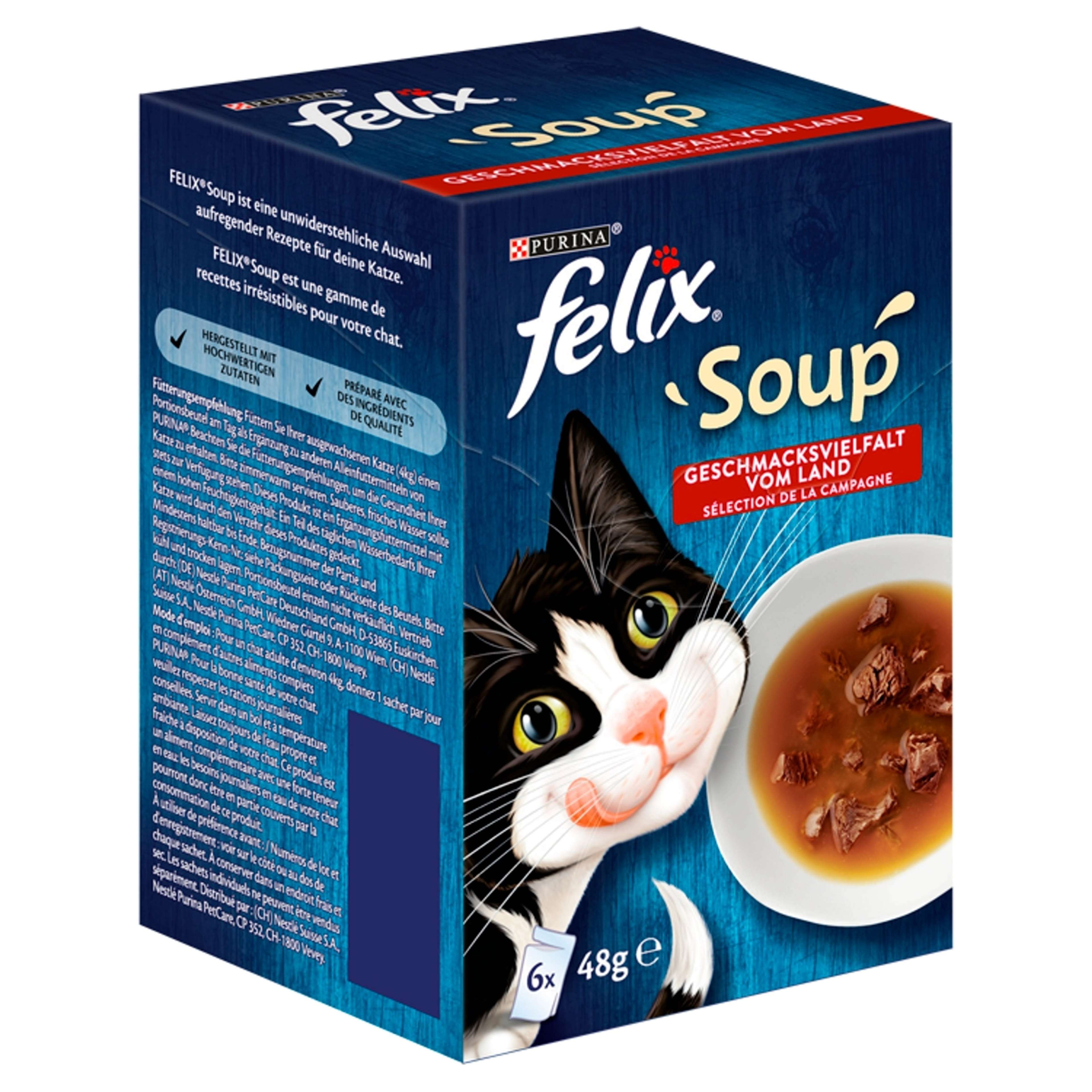 Felix Soup alutasak macskáknak, házias válogatás 6x48g - 288 g