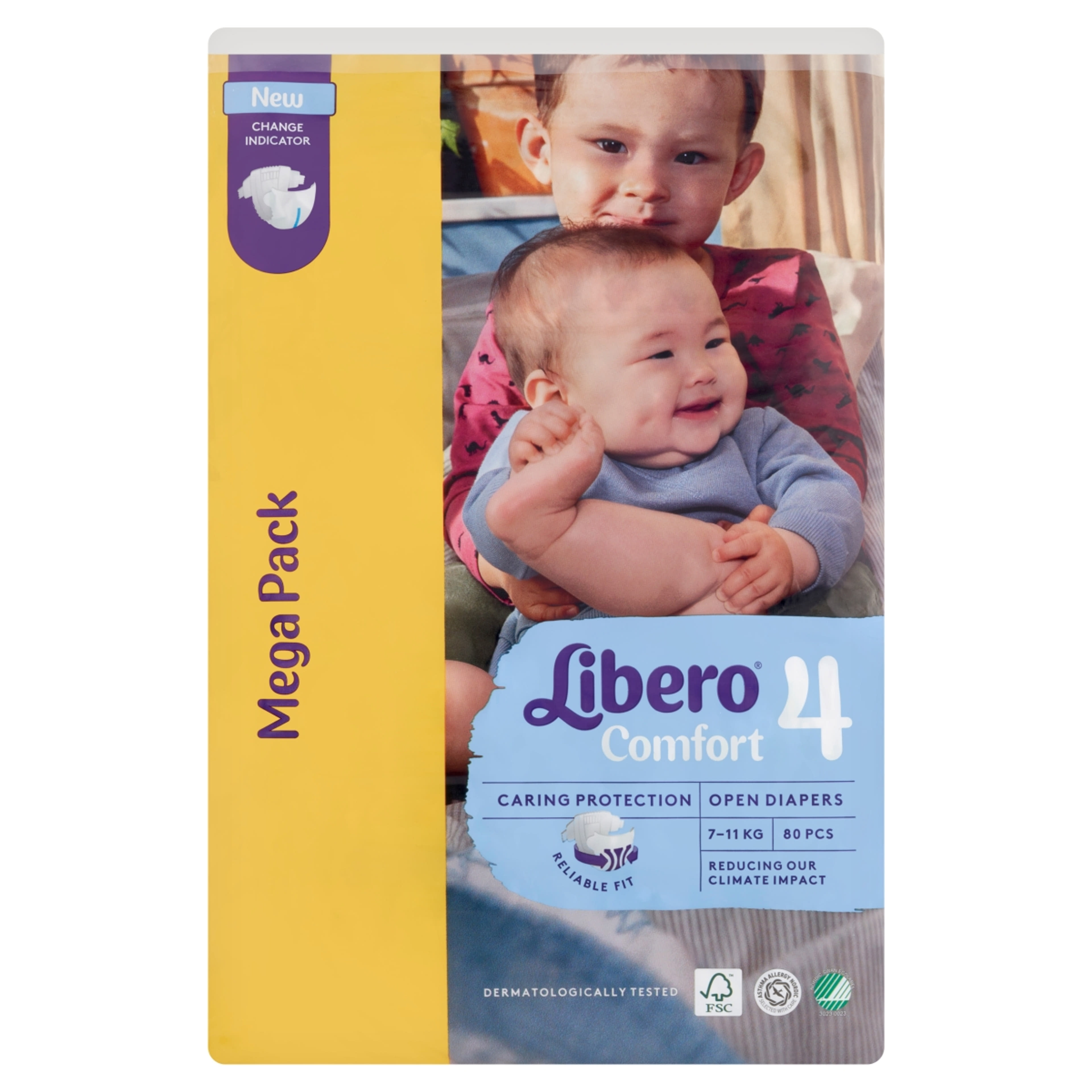 Libero Comfort Mega Pack pelenka 4-es, 7-11 kg - 80 db