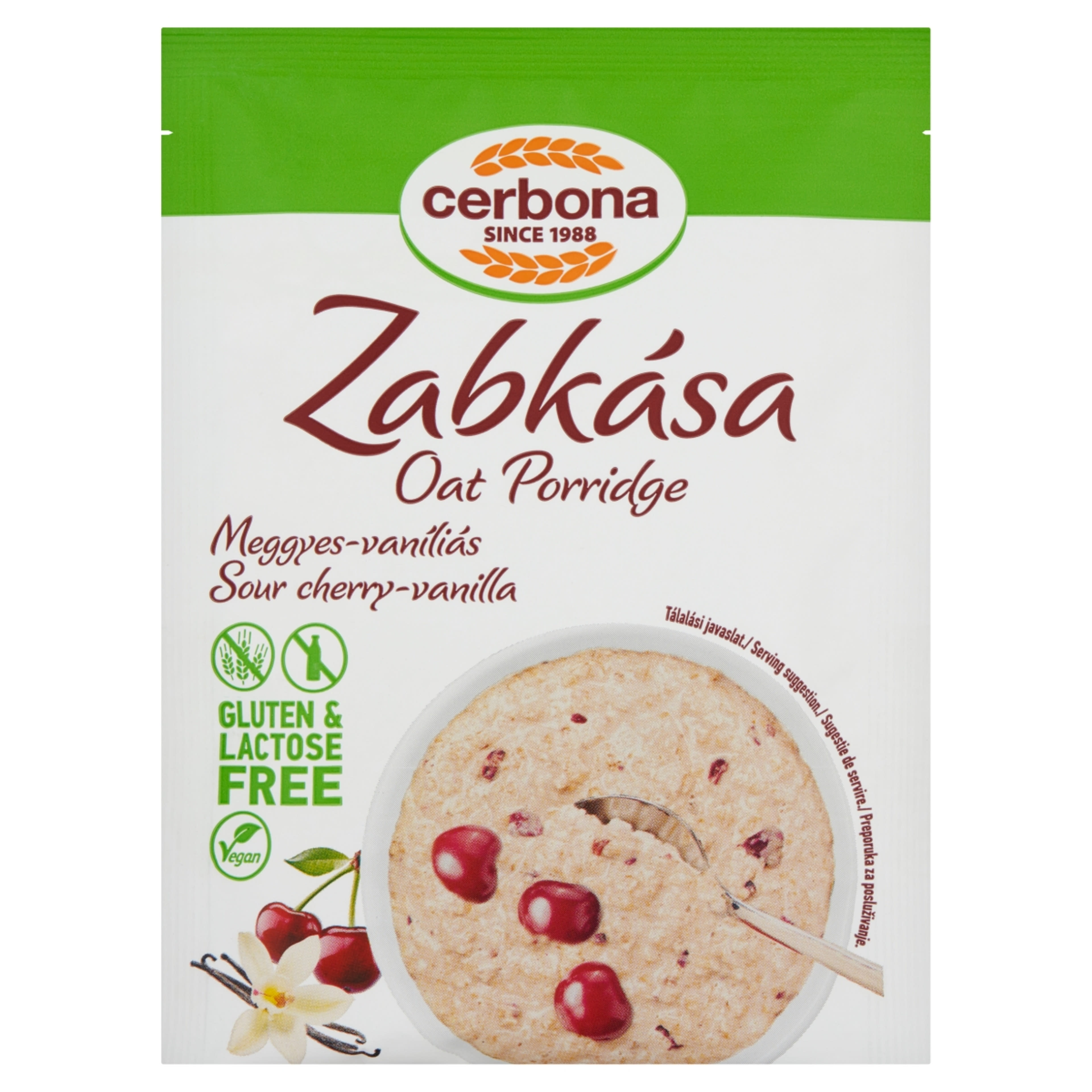 Cerbona zabkása meggyes-vaniliás gluténmentes - 50 g-1