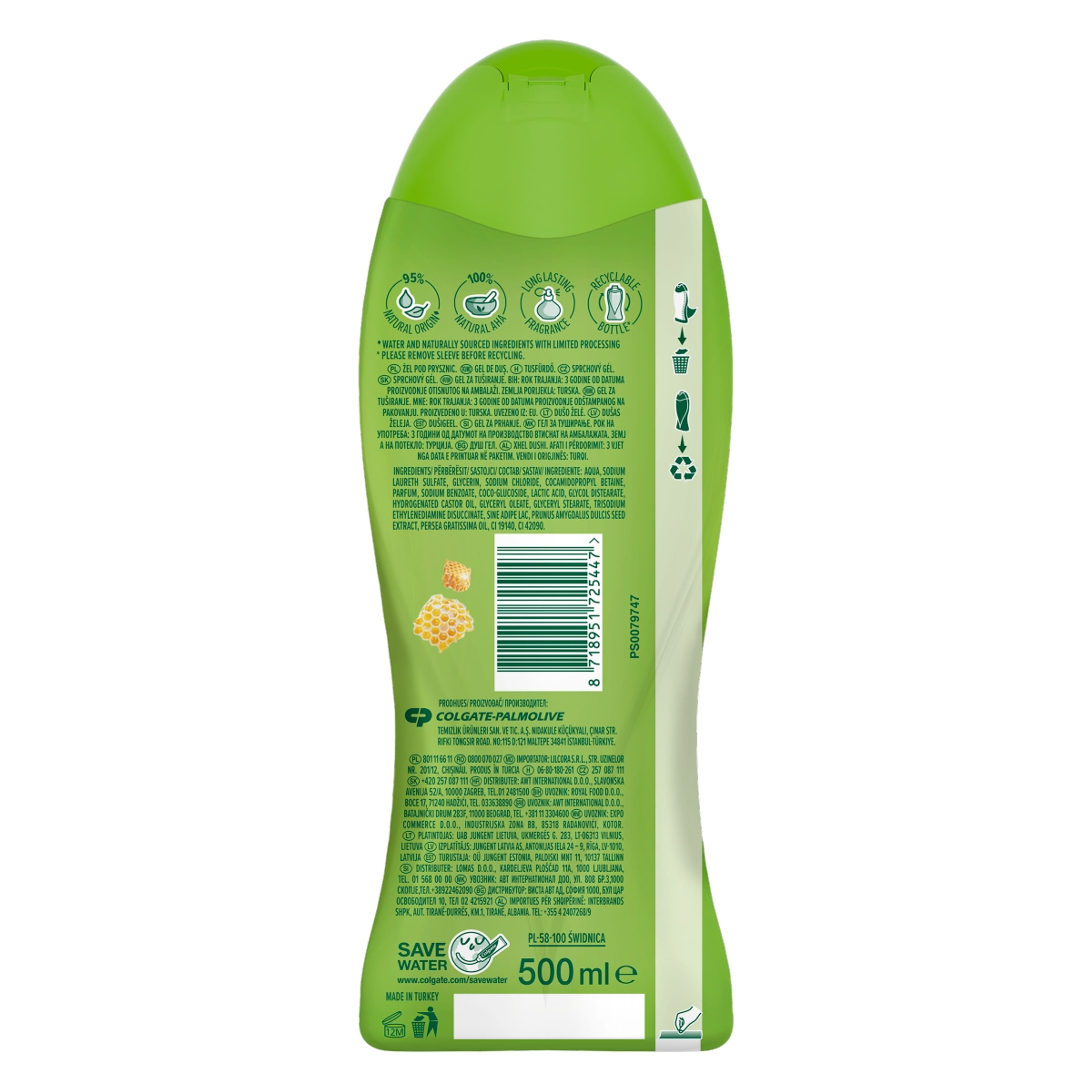 Palmolive Skin Radiance Avocado & Honey AHA savas tusfürdő - 500 ml-2