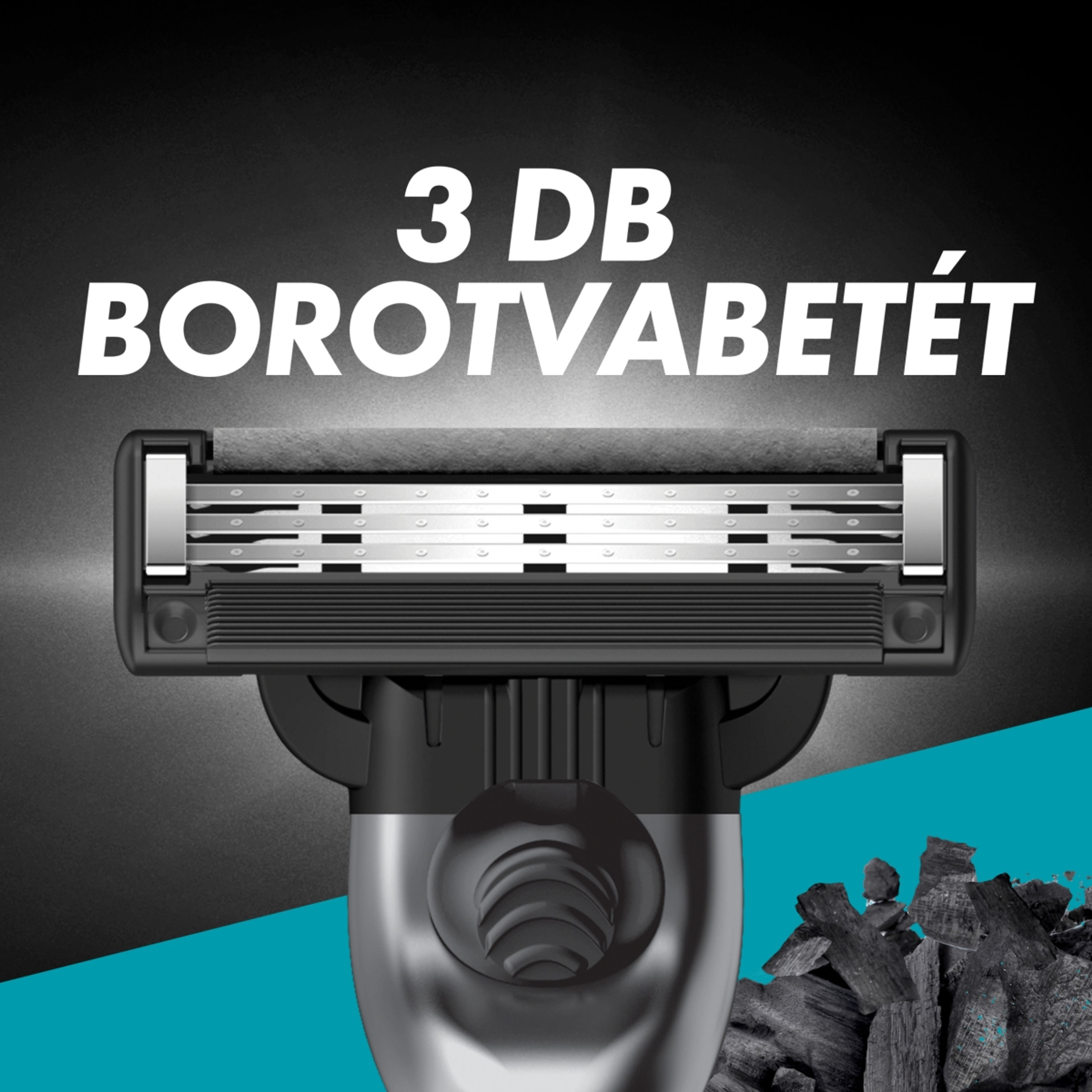 Gillette Mach3 Charcoal borotva készülék + 2 db betét - 1 db-3