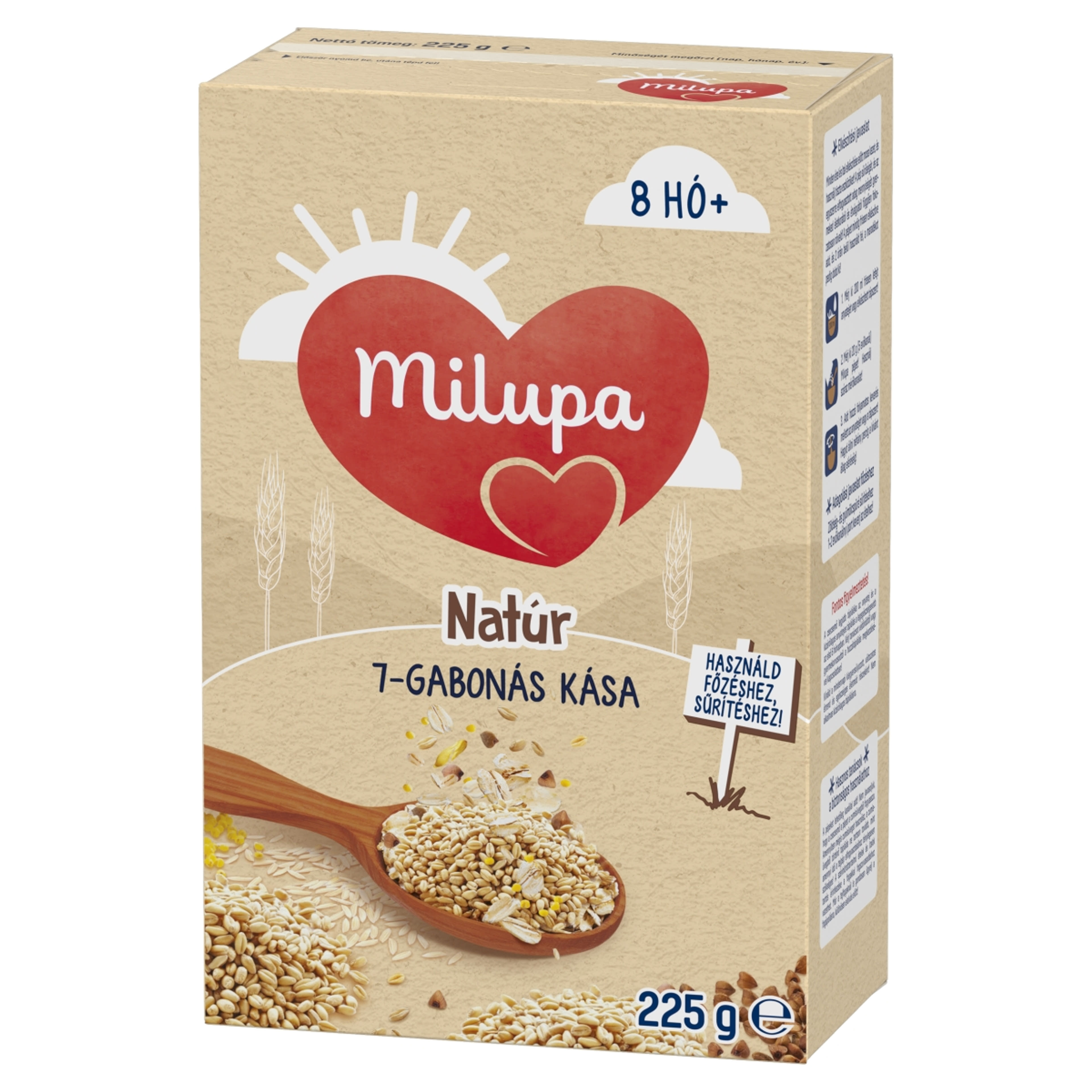 Milupa 8 hónapos kortól natur 7 gabonás kása - 225 g-2