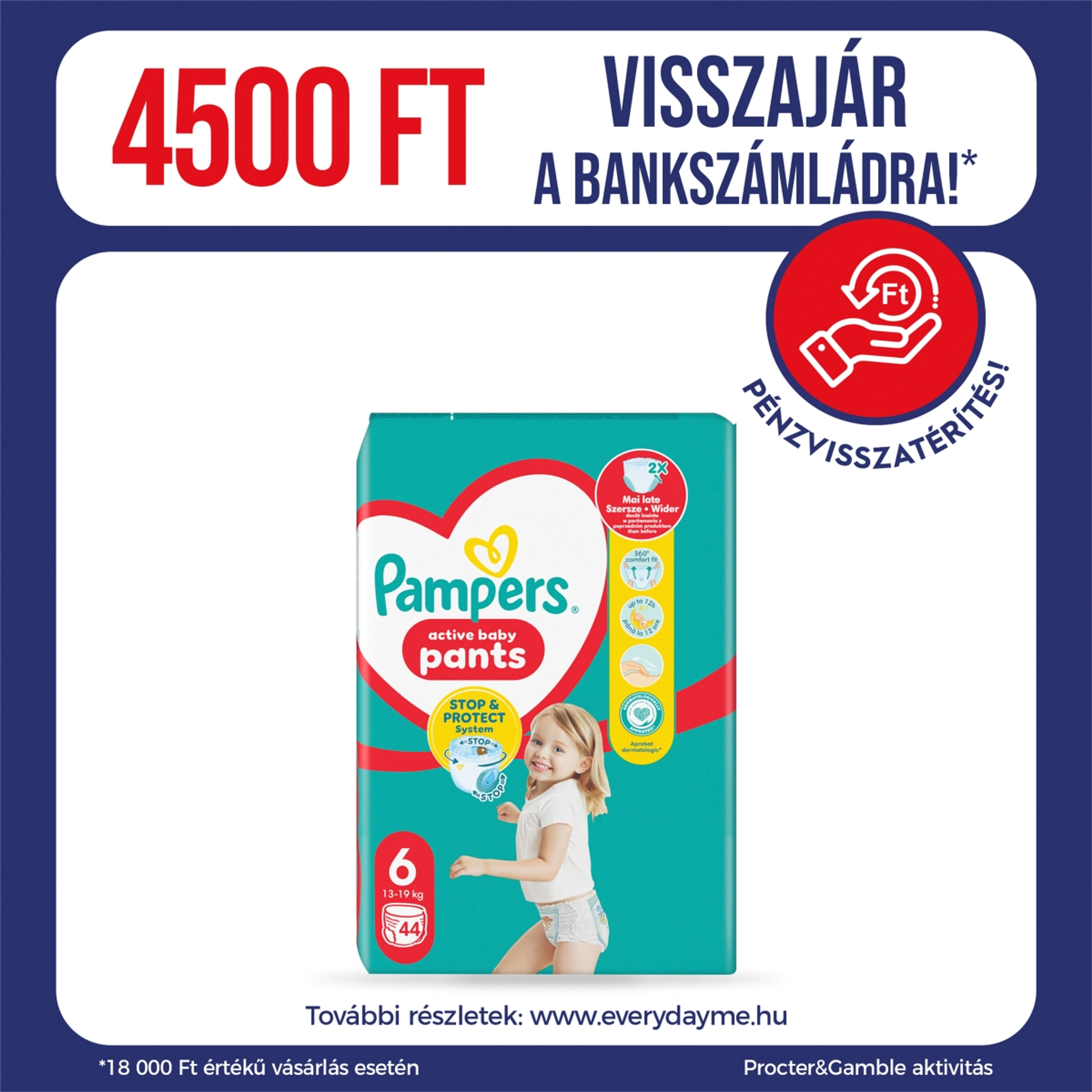 Pampers Pants Jumbo Pack Pelenka 6-os 13-19 kg - 44 db-1