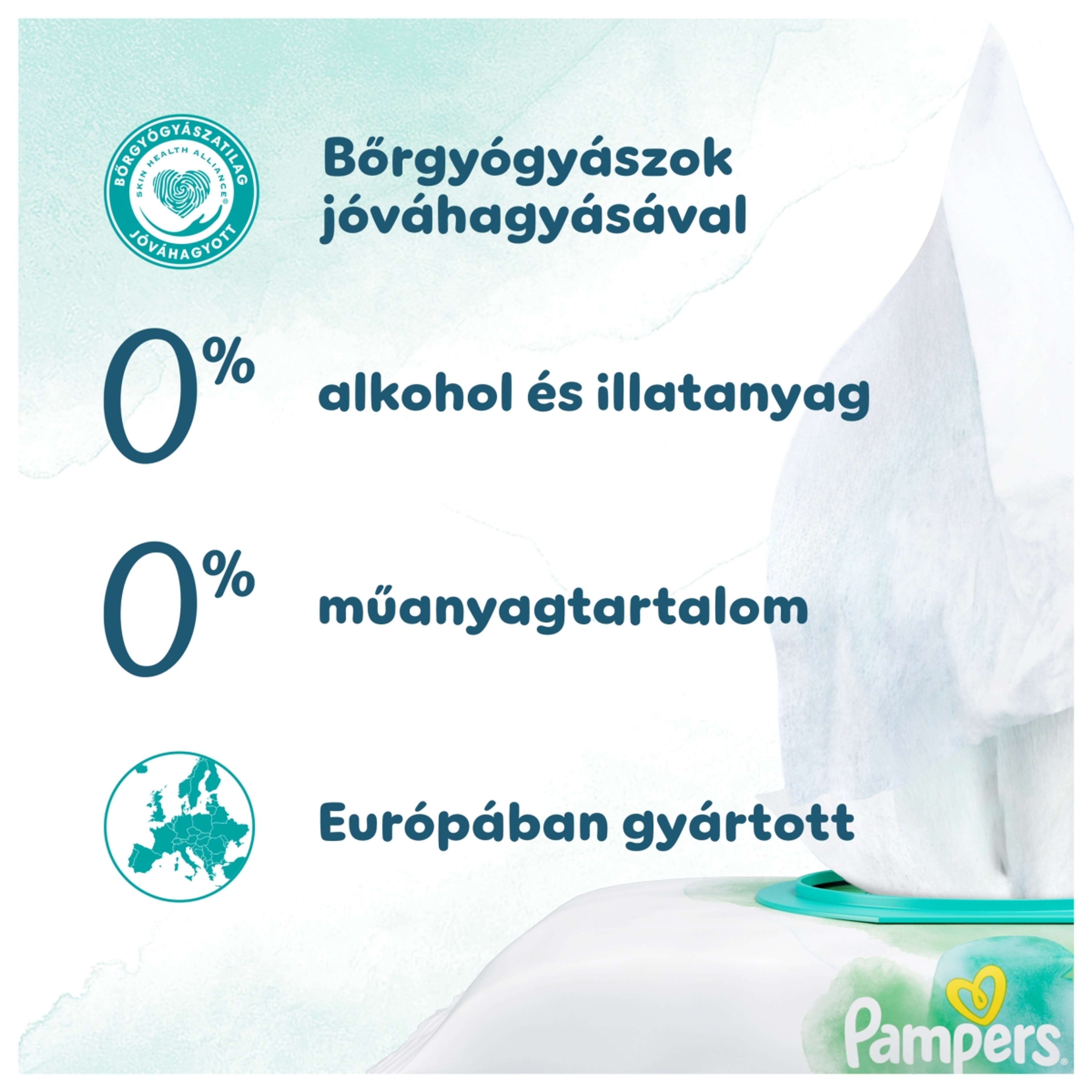 Pampers Harmonie Aqua nedves törlőkendő, műanyagmentes - 10 db-4