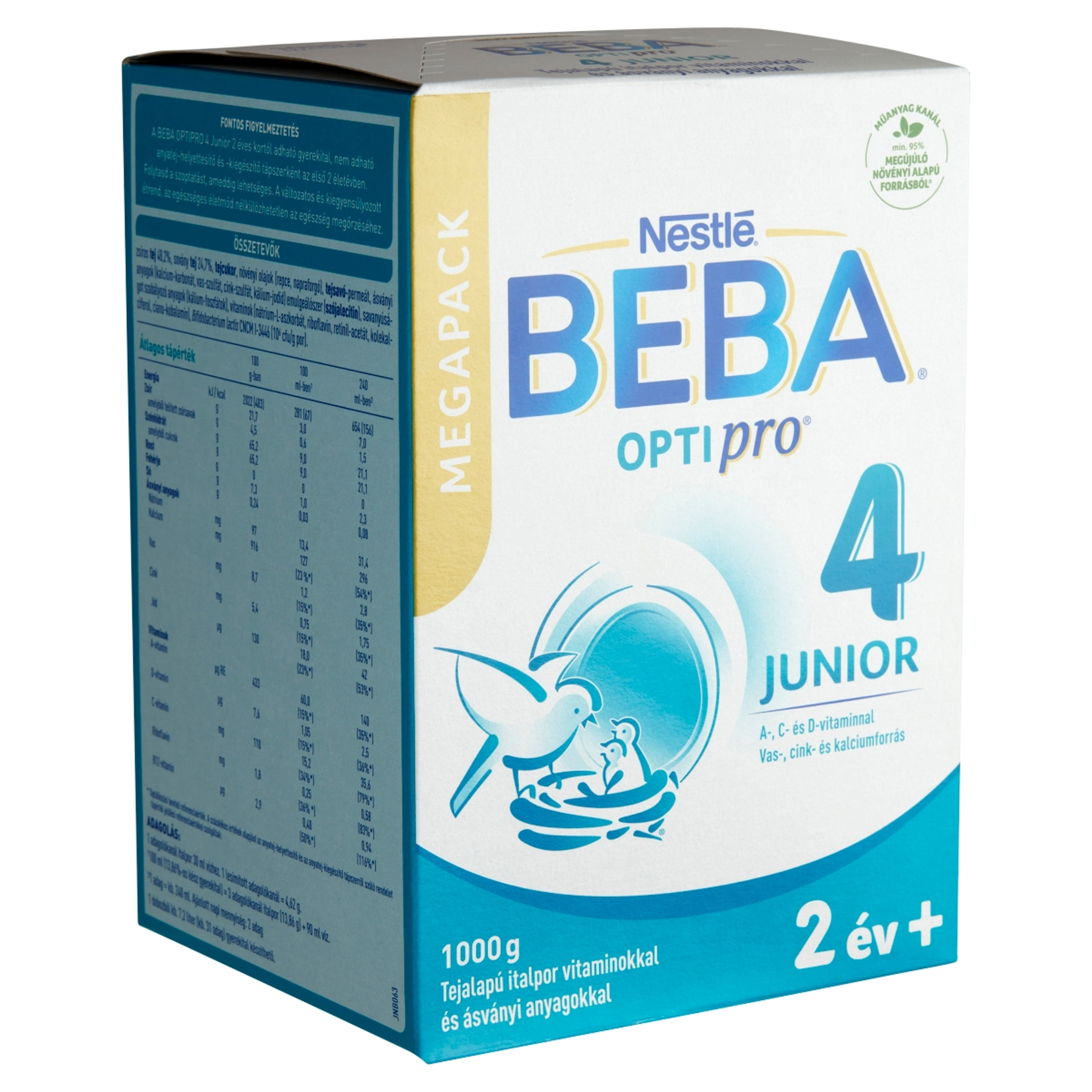 BEBA OPTIPRO Junior 4 italpor sovány tejjel 24 hónapos kortól MEGAPACK - 1000 g-2