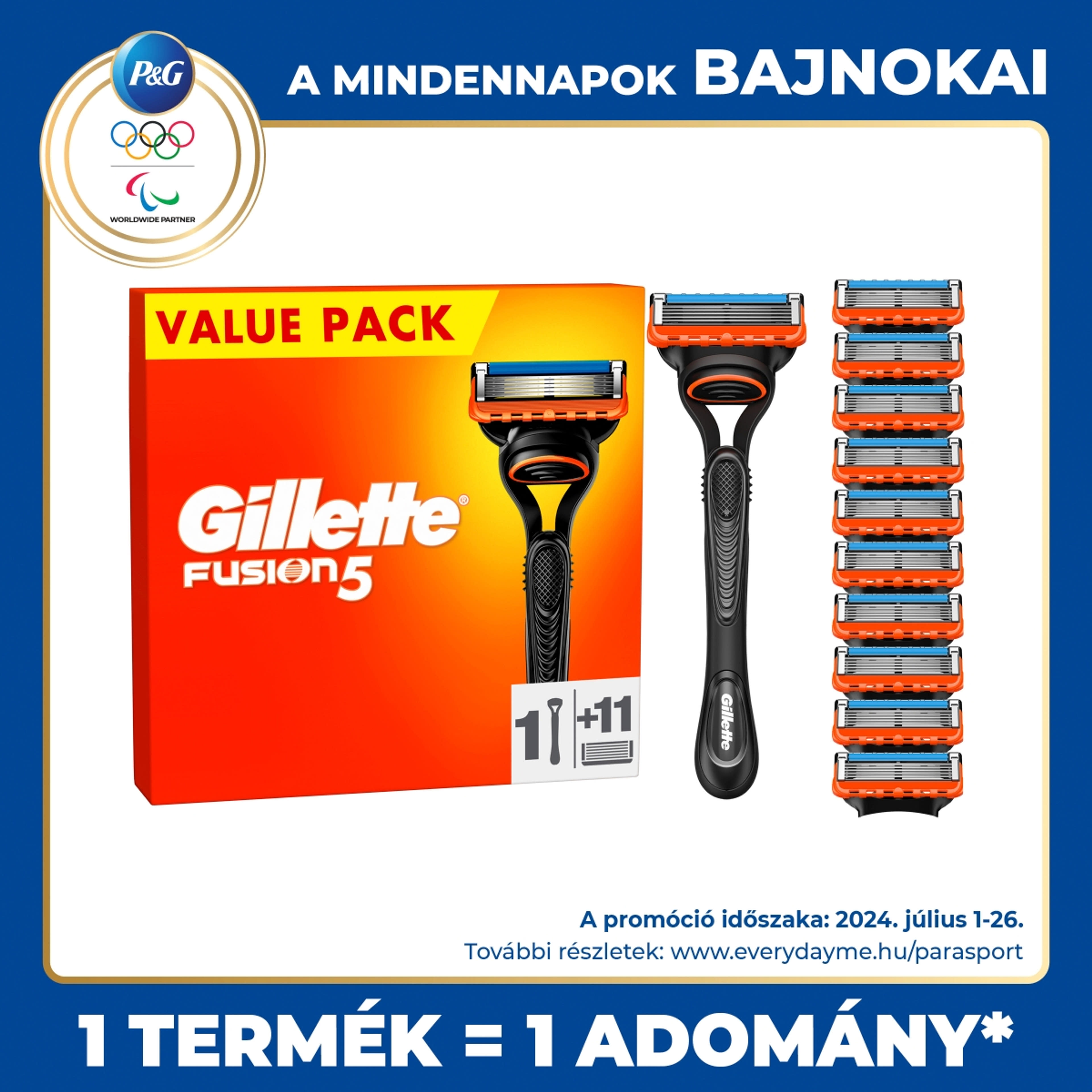 Gillette Fusion5 borotva+11 db betét - 1 db