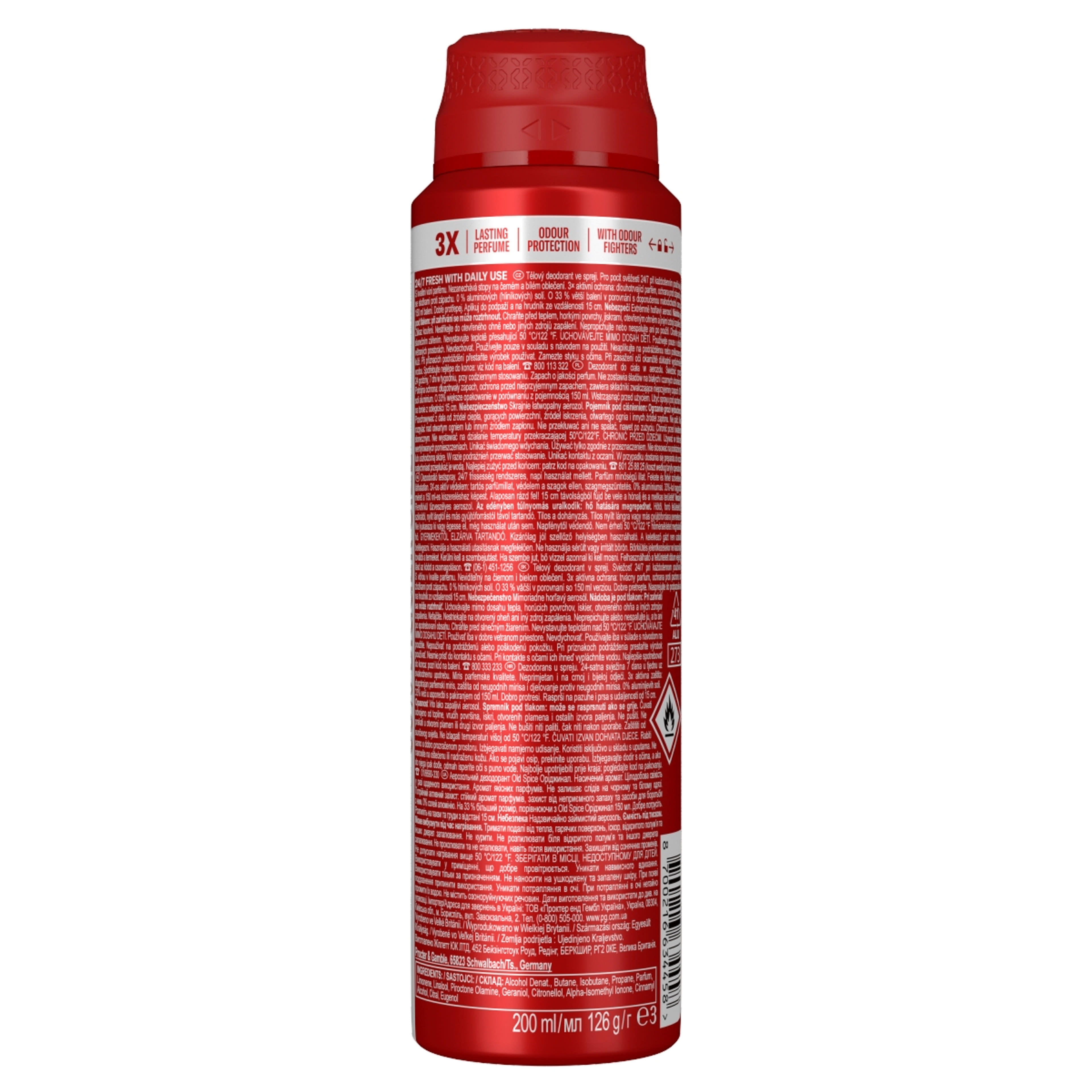 Old Spice Original dezodor spray férfiaknak - 200 ml-2