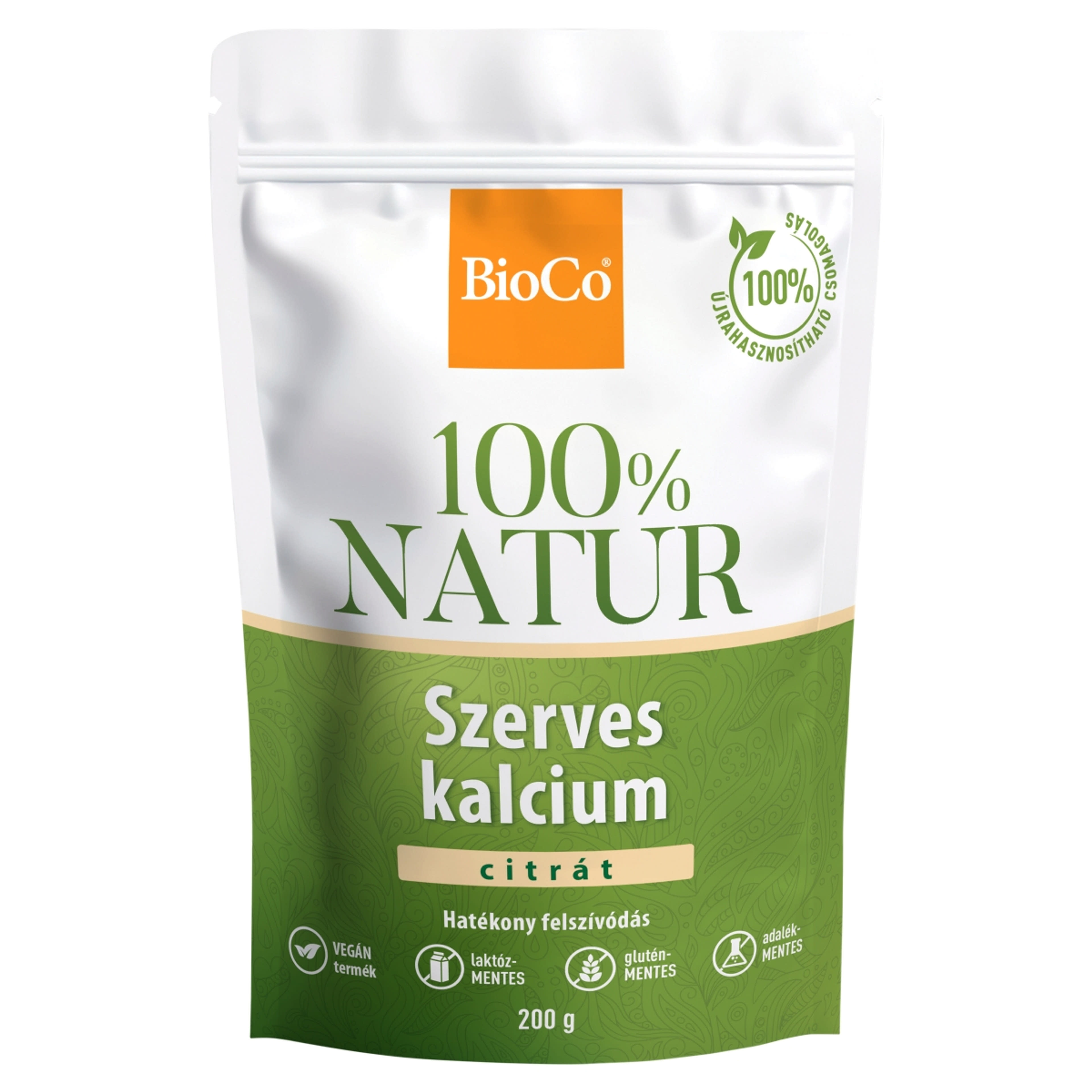 BioCo 100% Natur szerves kalcium-citrát tasakos por - 200 g