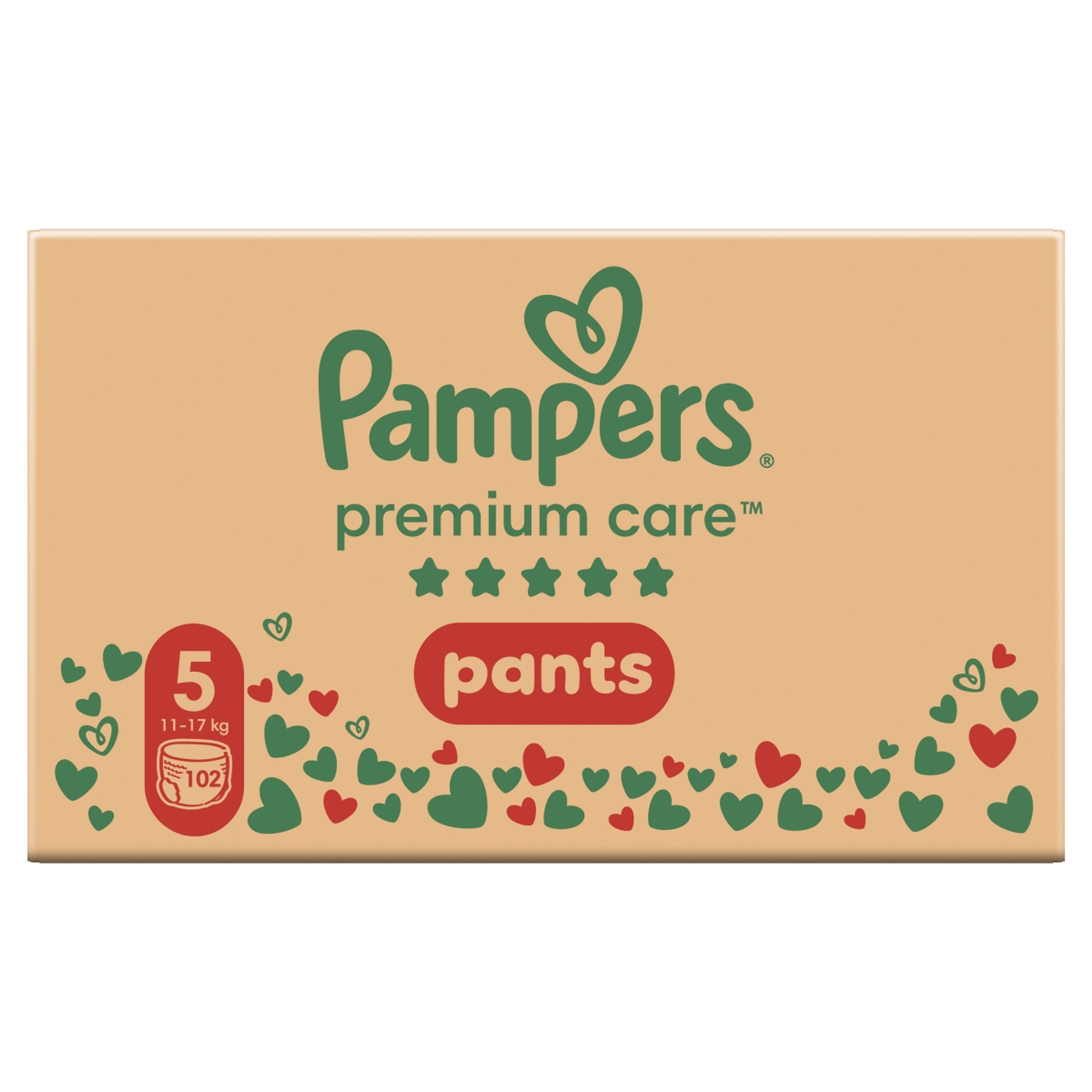 Pampers Premium Care bugyipelenka 5-ös 12-17 kg - 102 db