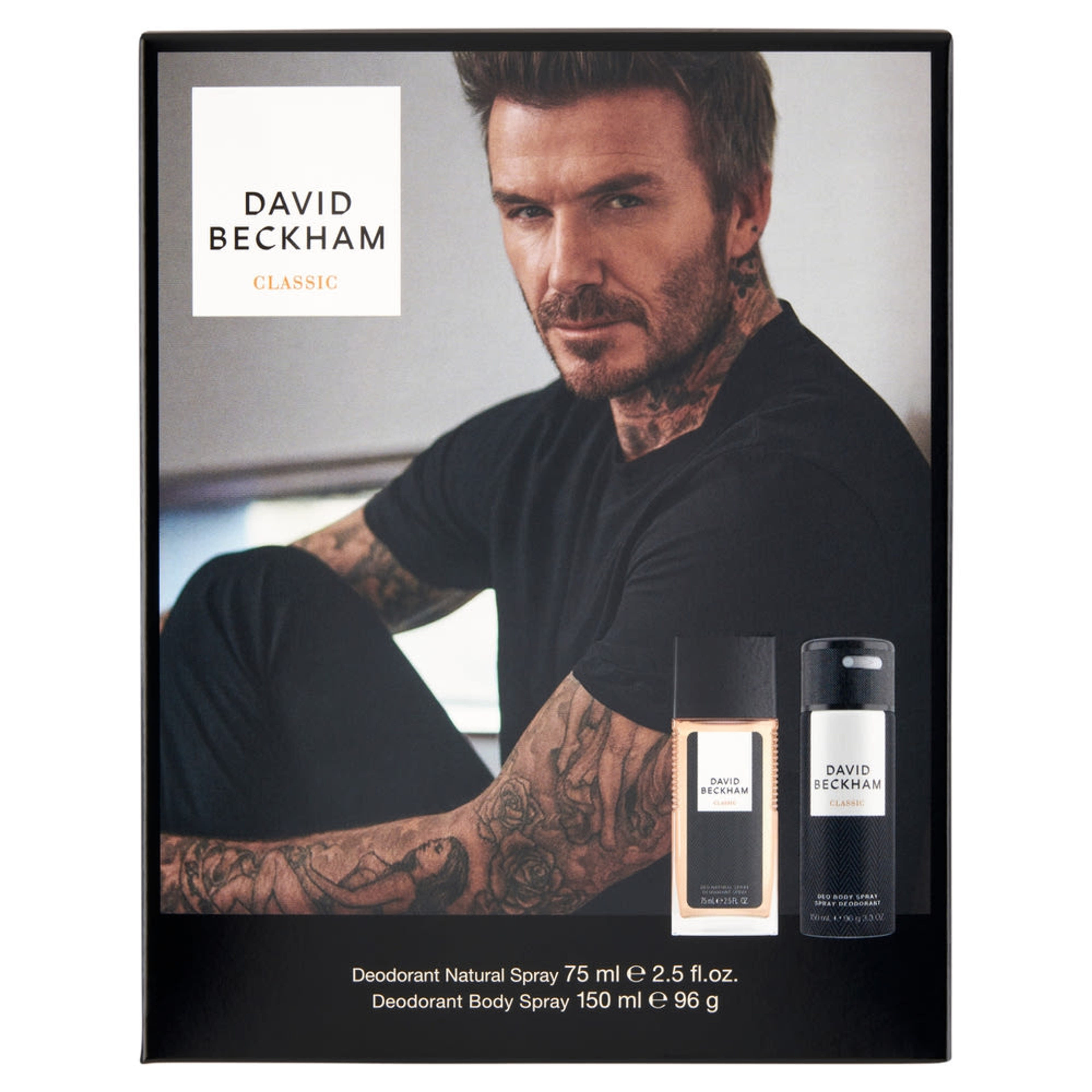 David Beckham Classic férfi natural spray és deo spray ajándékcsomag - 1 db
