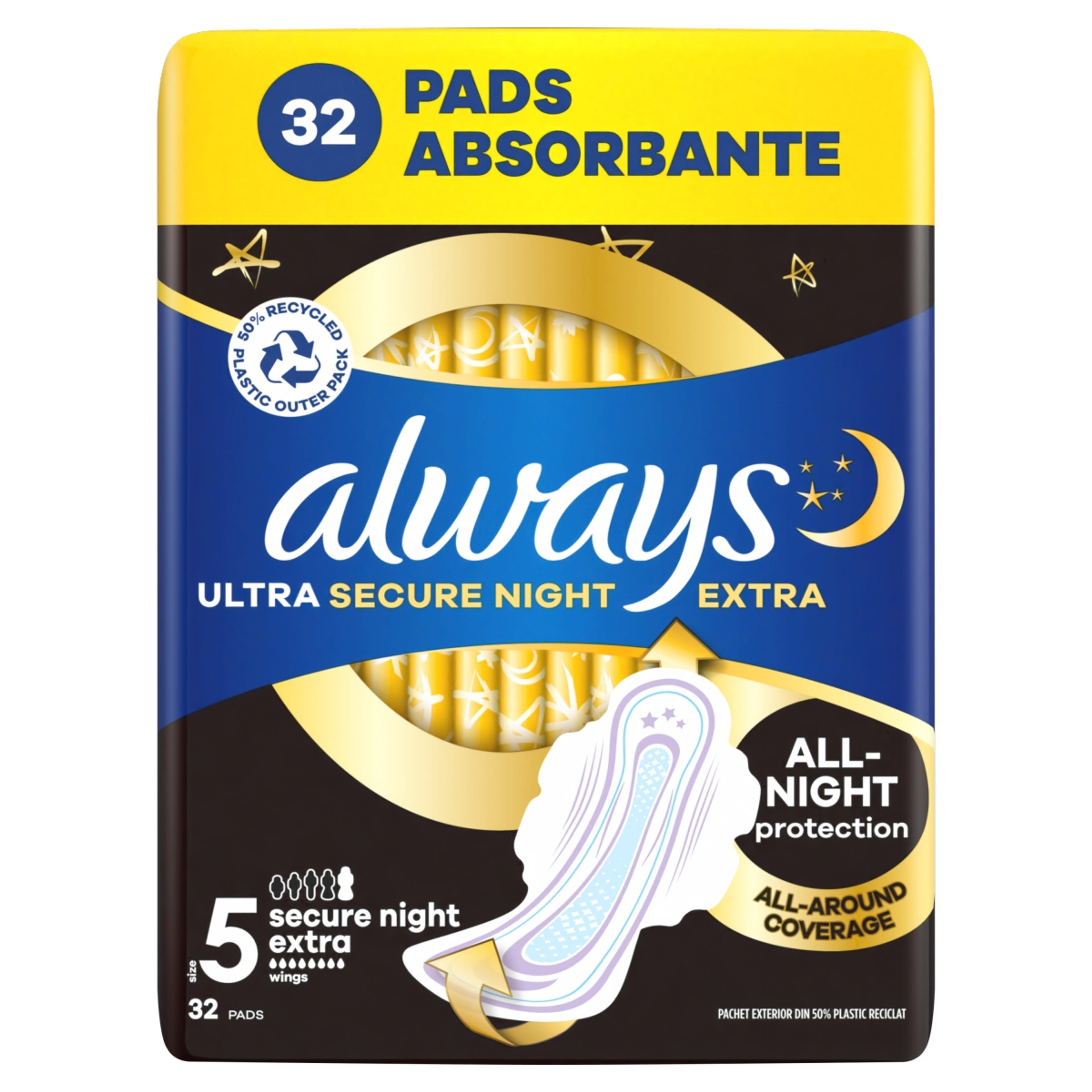 Always Ultra Secure Night Extra egészségügyi betét - 32 db-1