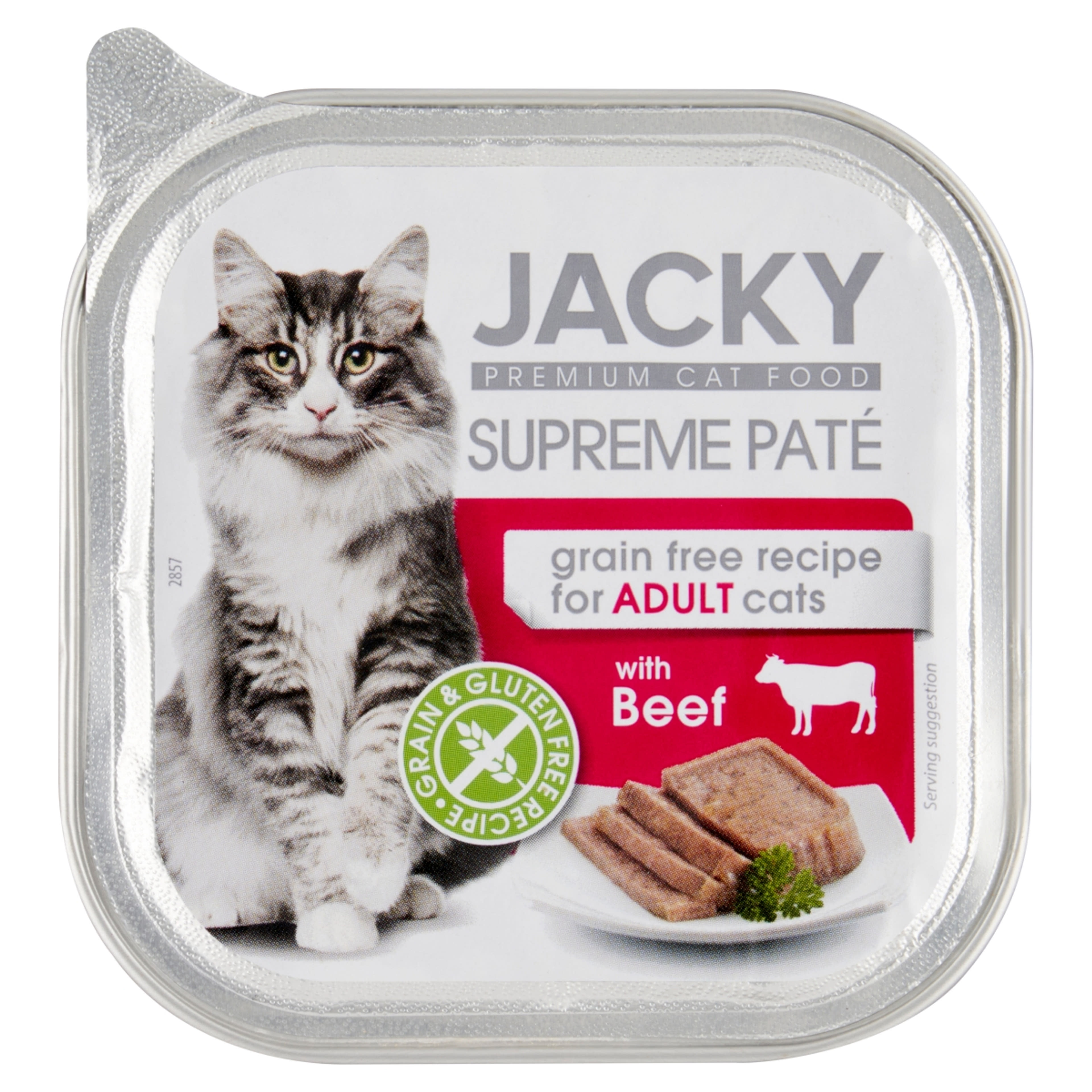 Jacky Supreme akutál pástétom marha ízesítéssel macskák számára - 100 g-2