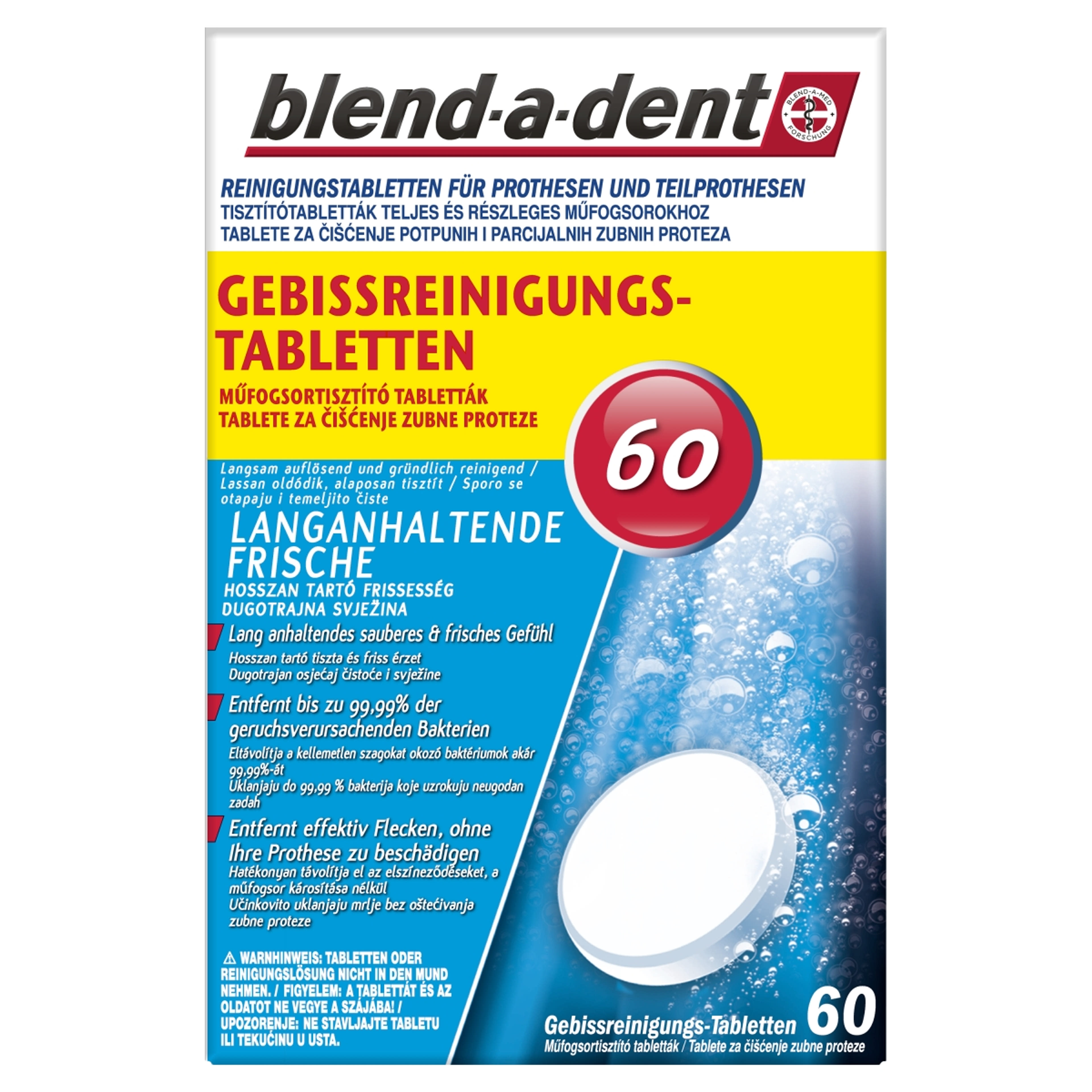 Blend-a-Dent Extra Fresh protézistisztító tabletta - 60 db