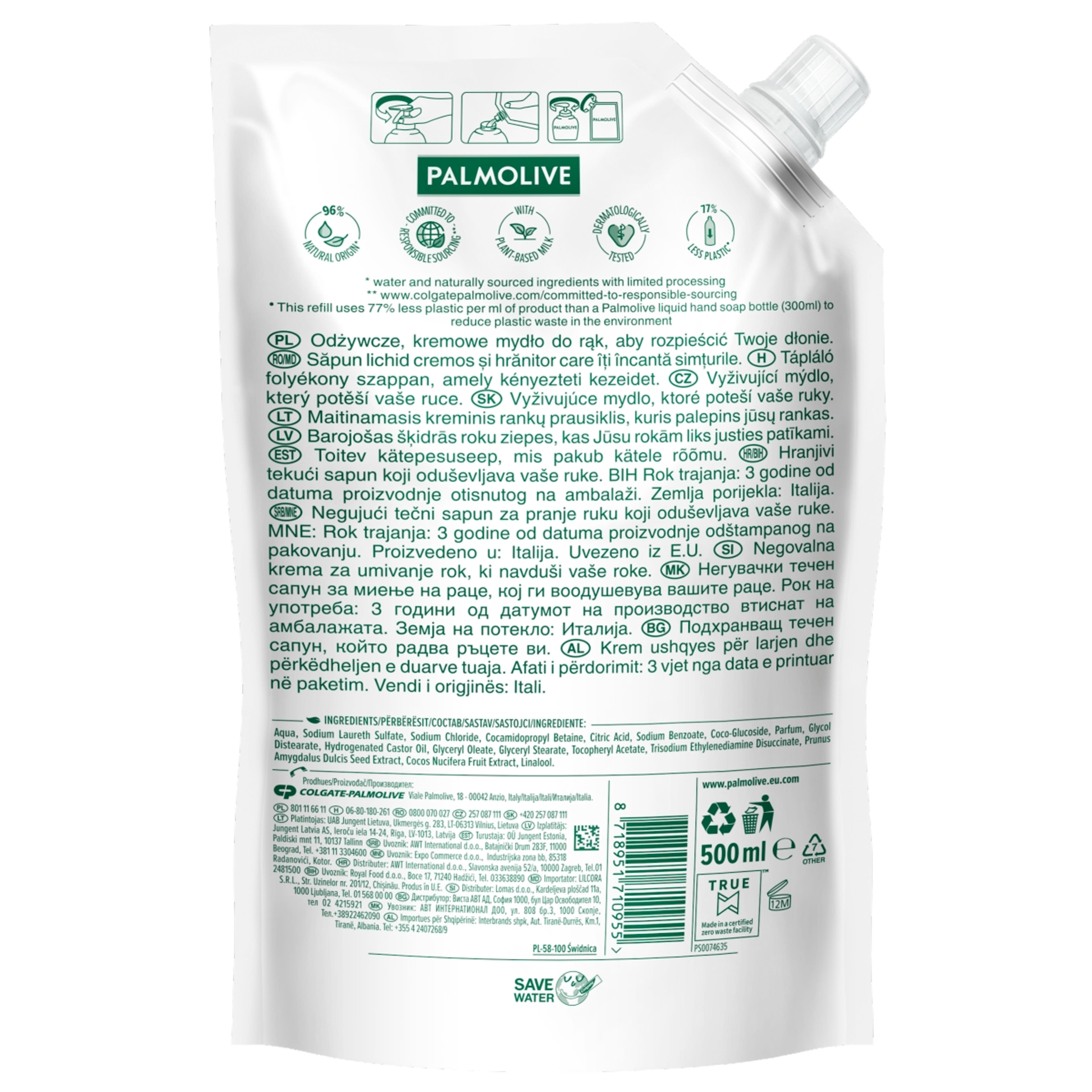 Palmolive Naturals Coconut & Milk kókuszos folyékony szappan utántöltő - 500 ml-2