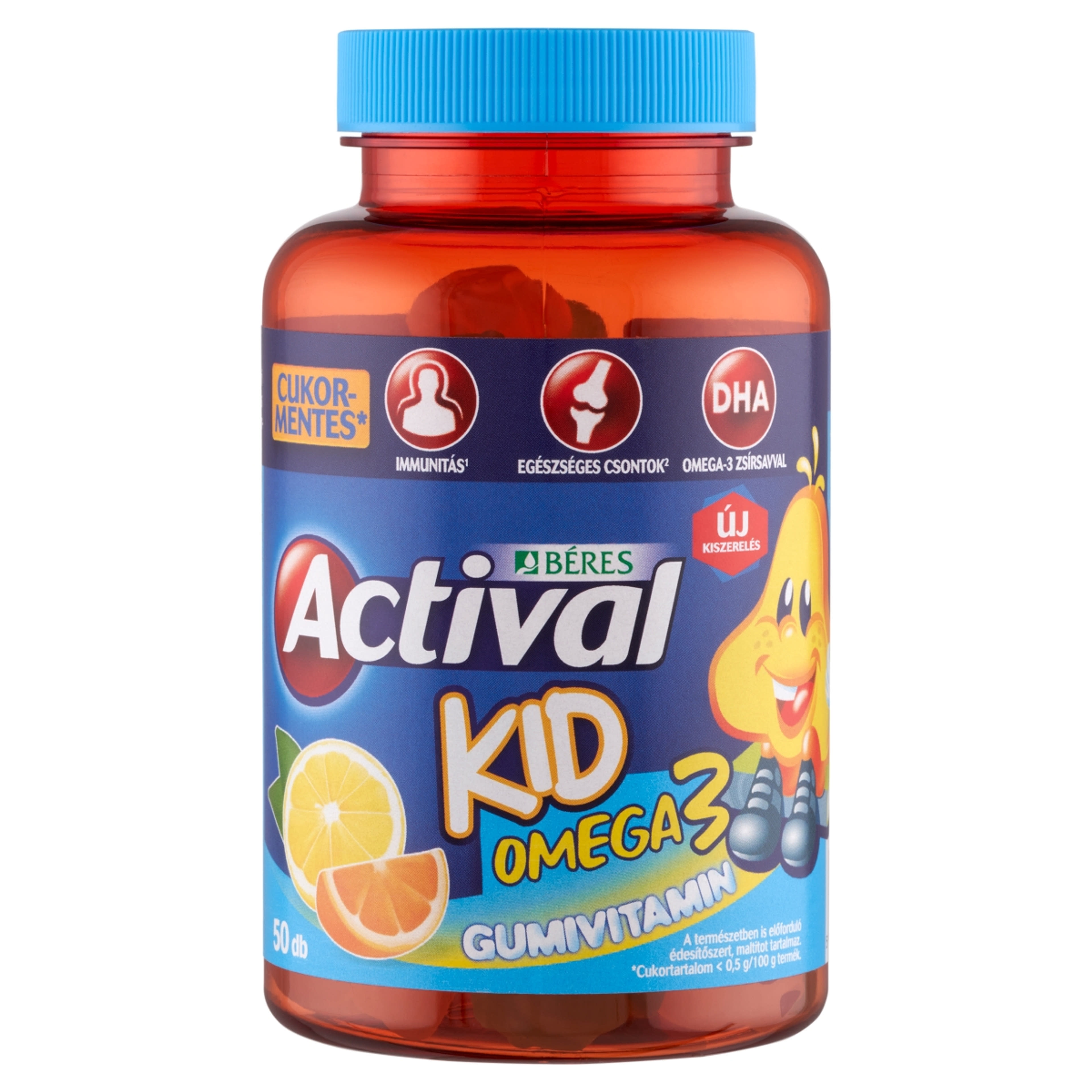 Béres Actival Kid Omega-3 gumivitamin étrend-kiegészítő multivitamin gyermekek részére - 50 db-2