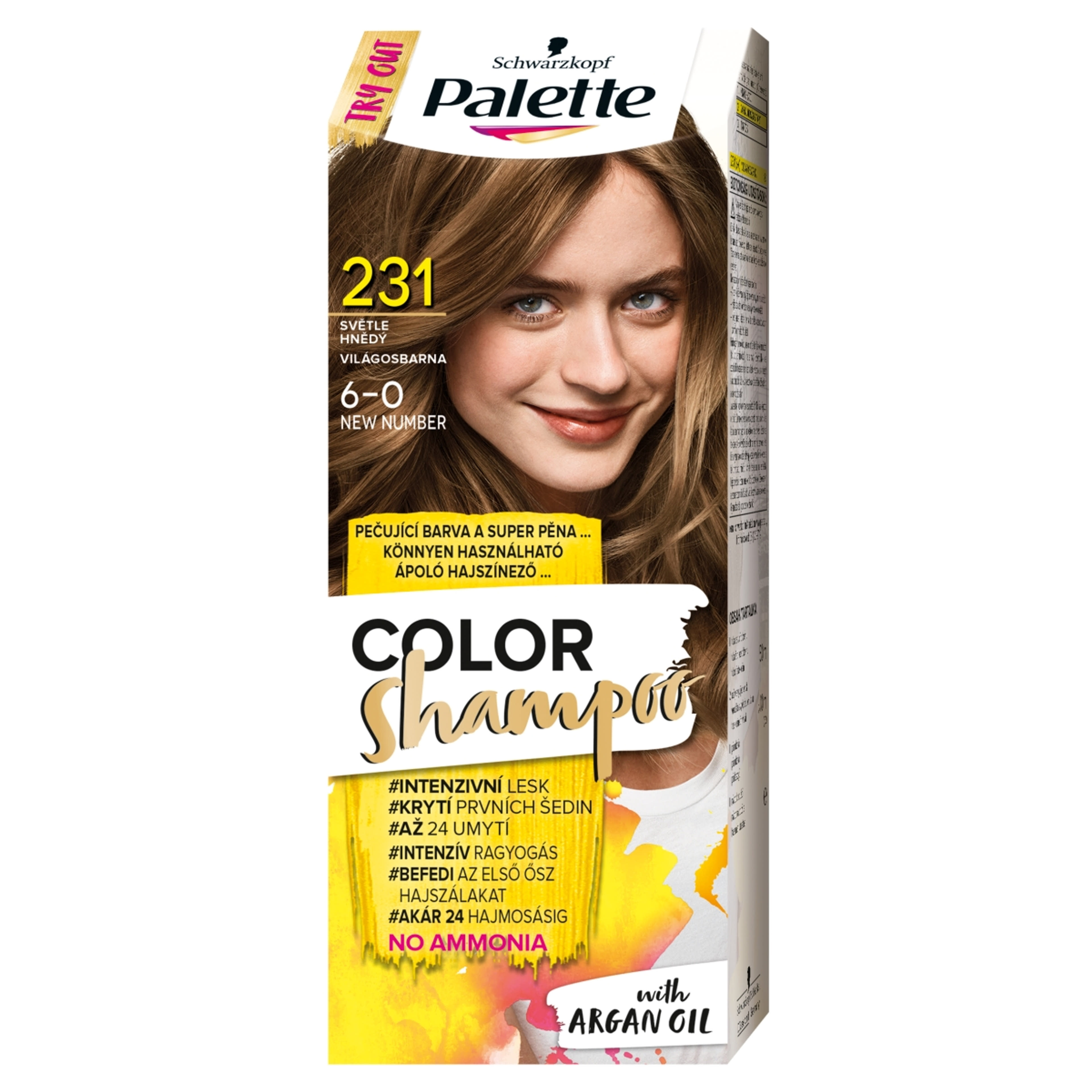 Schwarzkopf Palette Color Shampoo hajfesték 231 világosbarna - 1 db-1