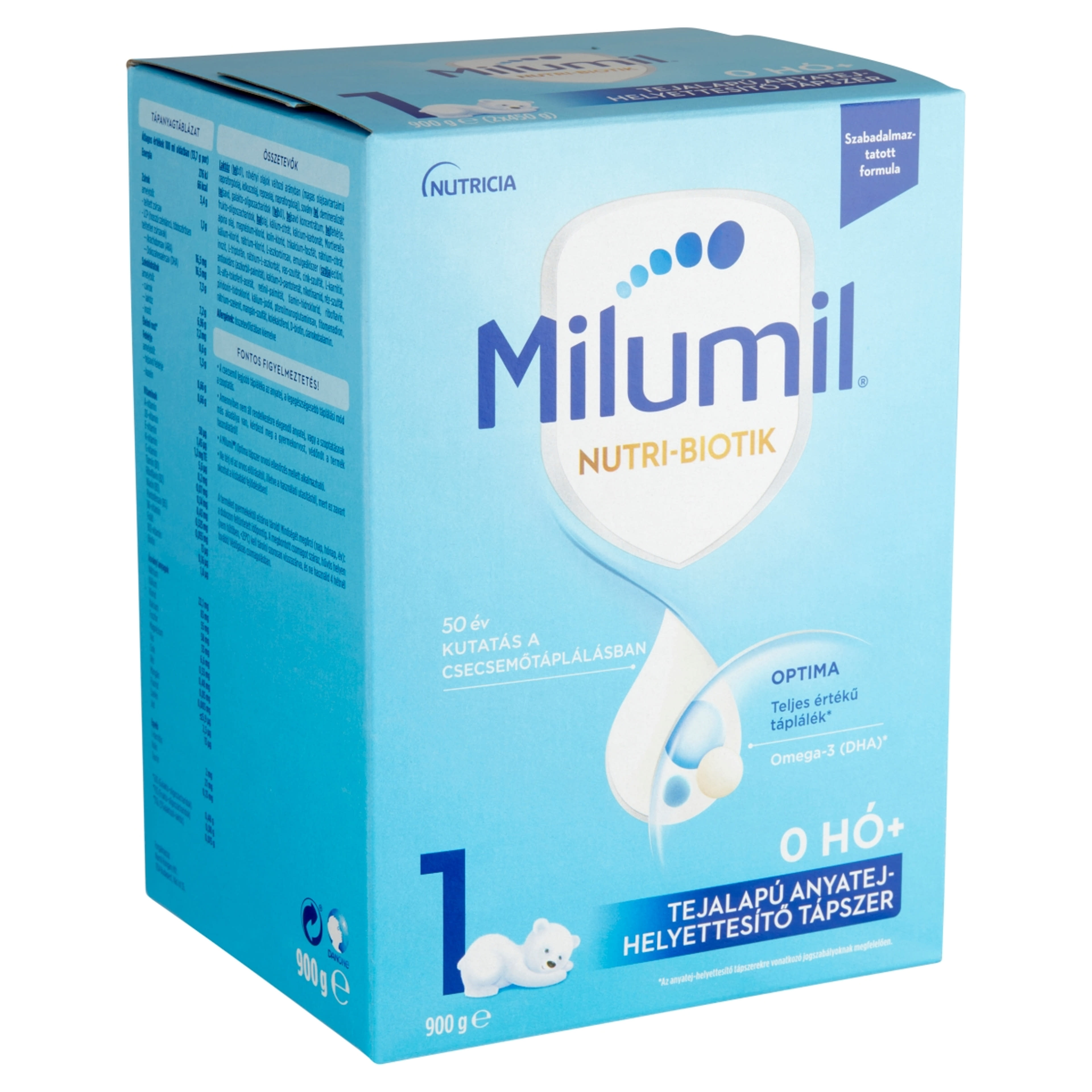 Milumil 1 Optima anyatej-helyettesítő tápszer 0 hónapos kortól - 900 g-2