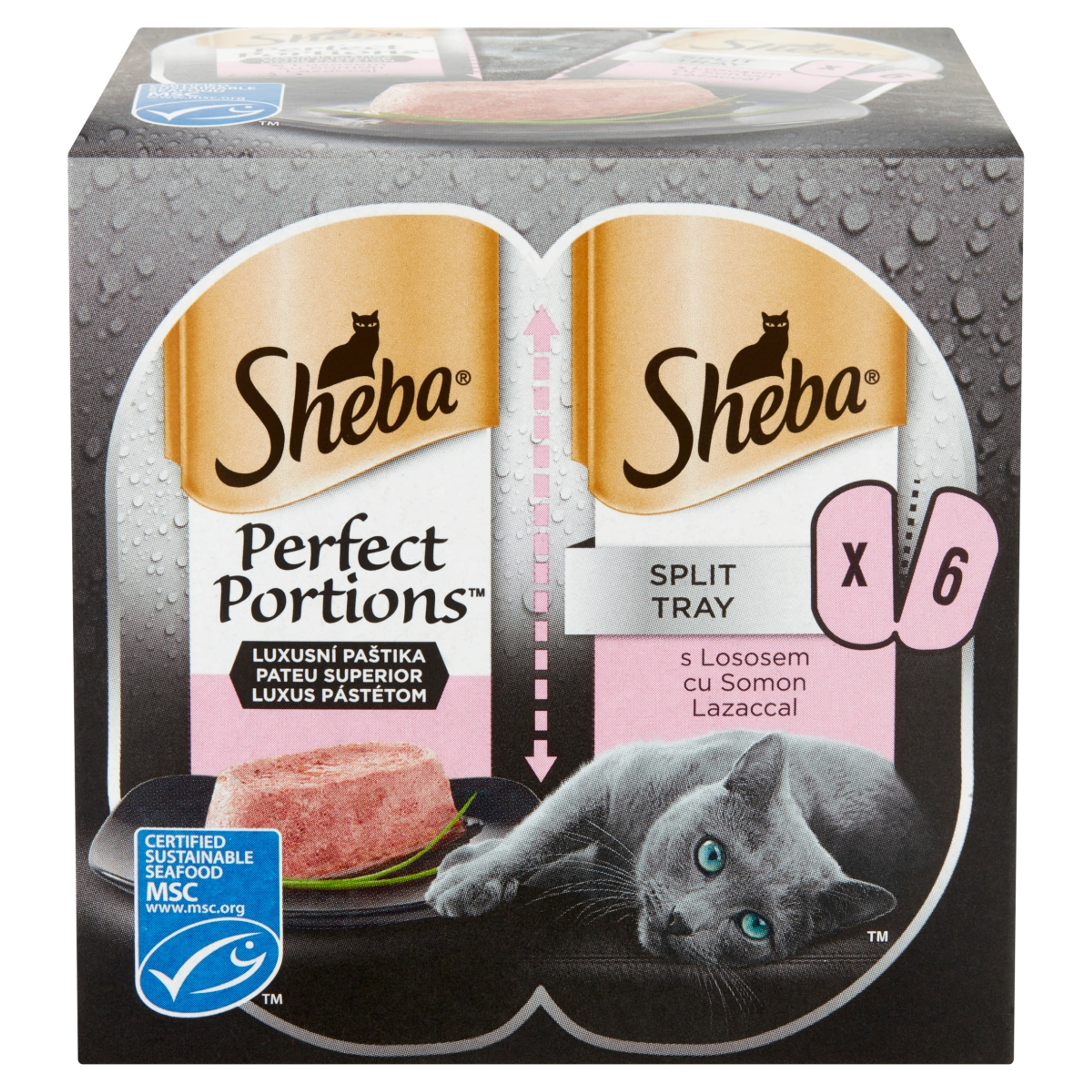 Sheba alutál macskáknak, perfect portions lazac 3*75 g - 225 g-2