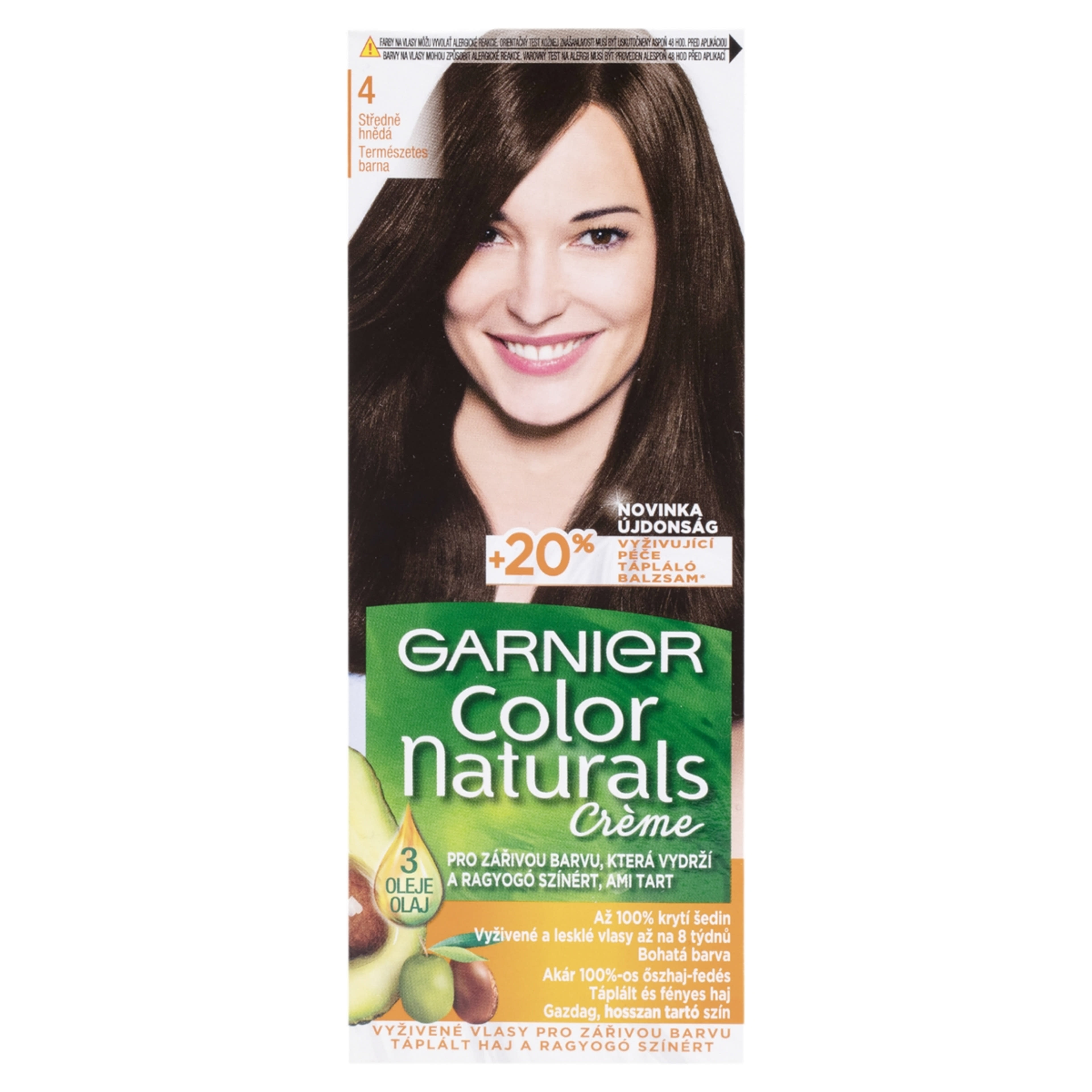 Garnier Color Naturals Tartós hajfesték 4 Természetes barna - 1 db-1