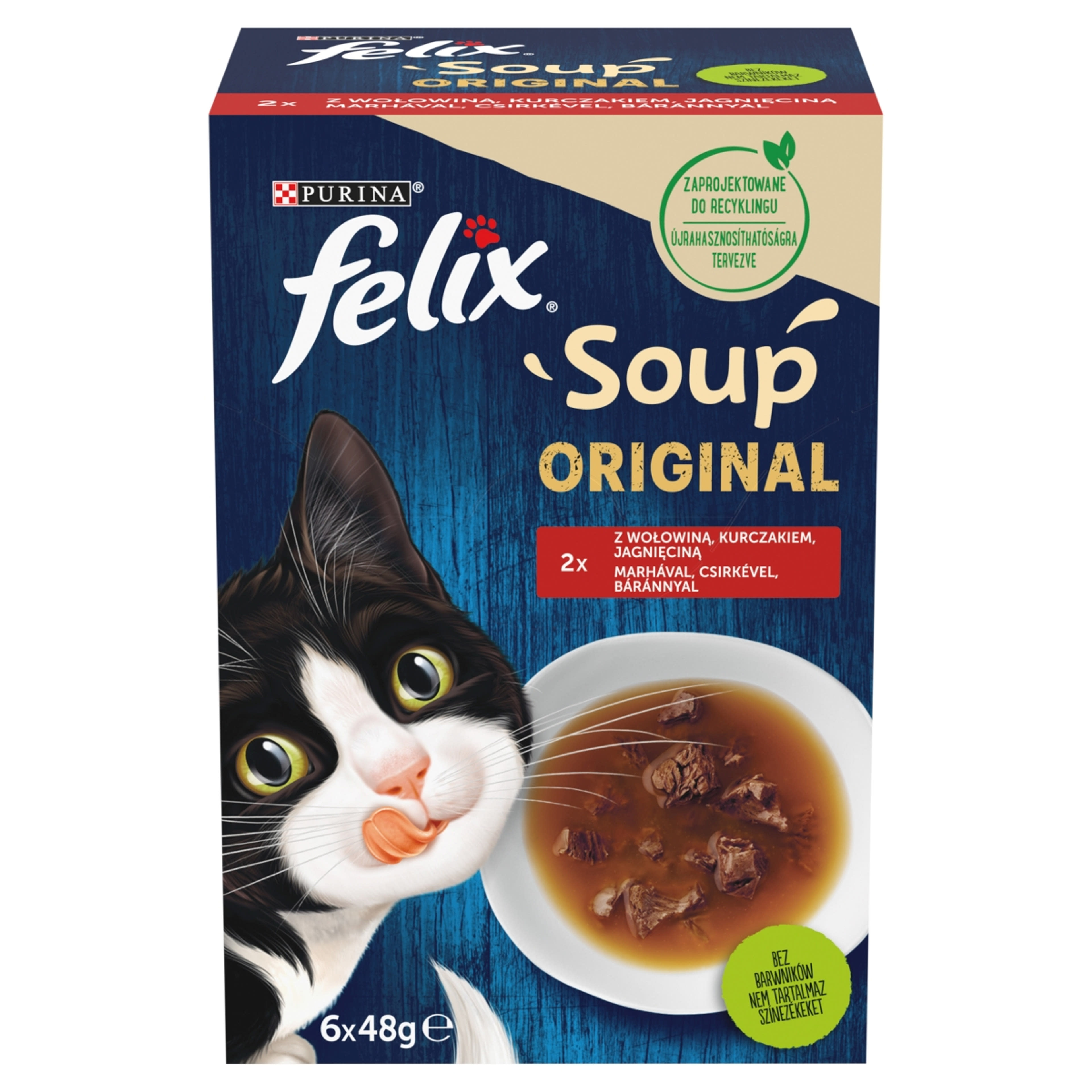 Felix Soup alutasak macskáknak, házias válogatás 6x48g - 288 g-1