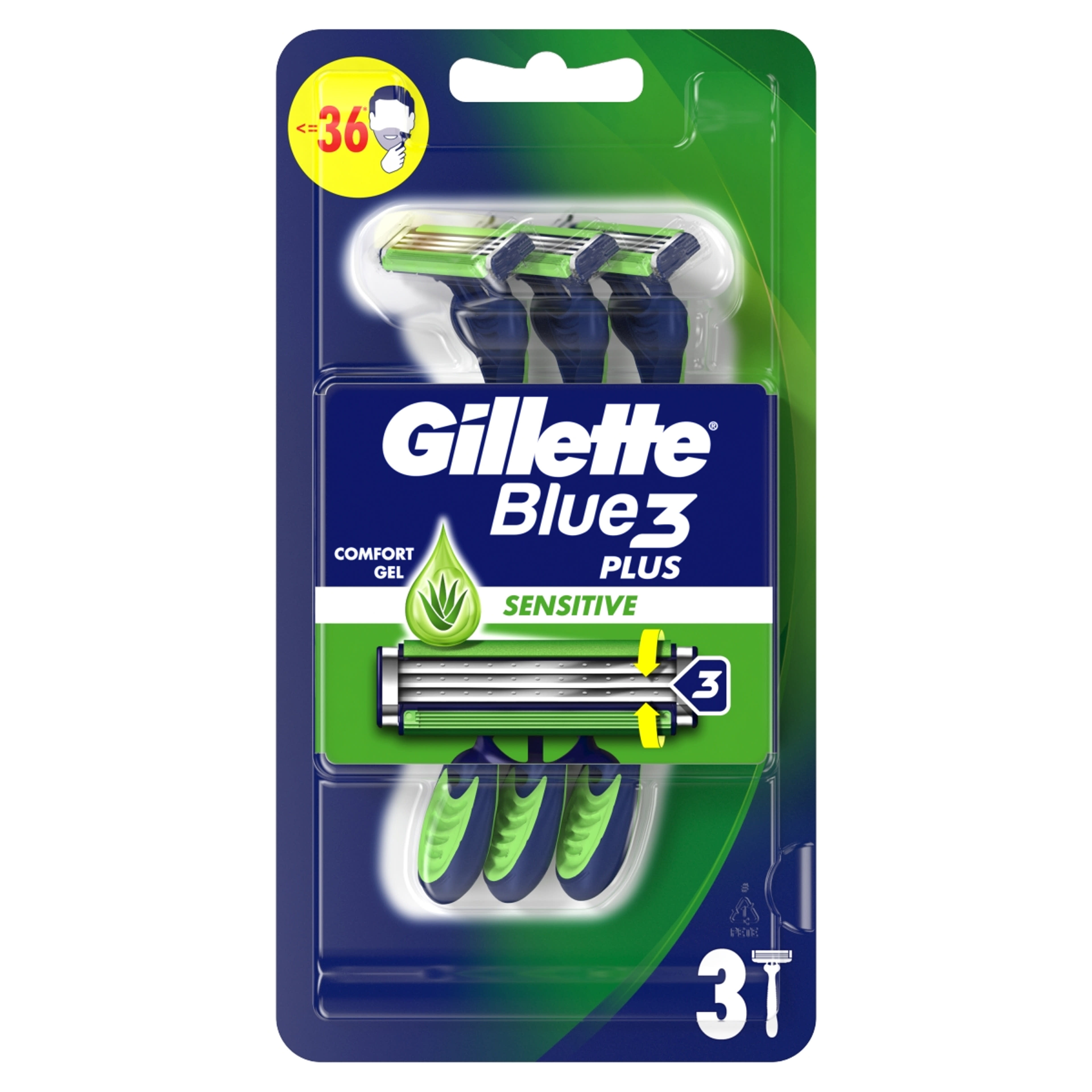 Gillette Blue 3 Sensitive eldobható borotva - 3 db