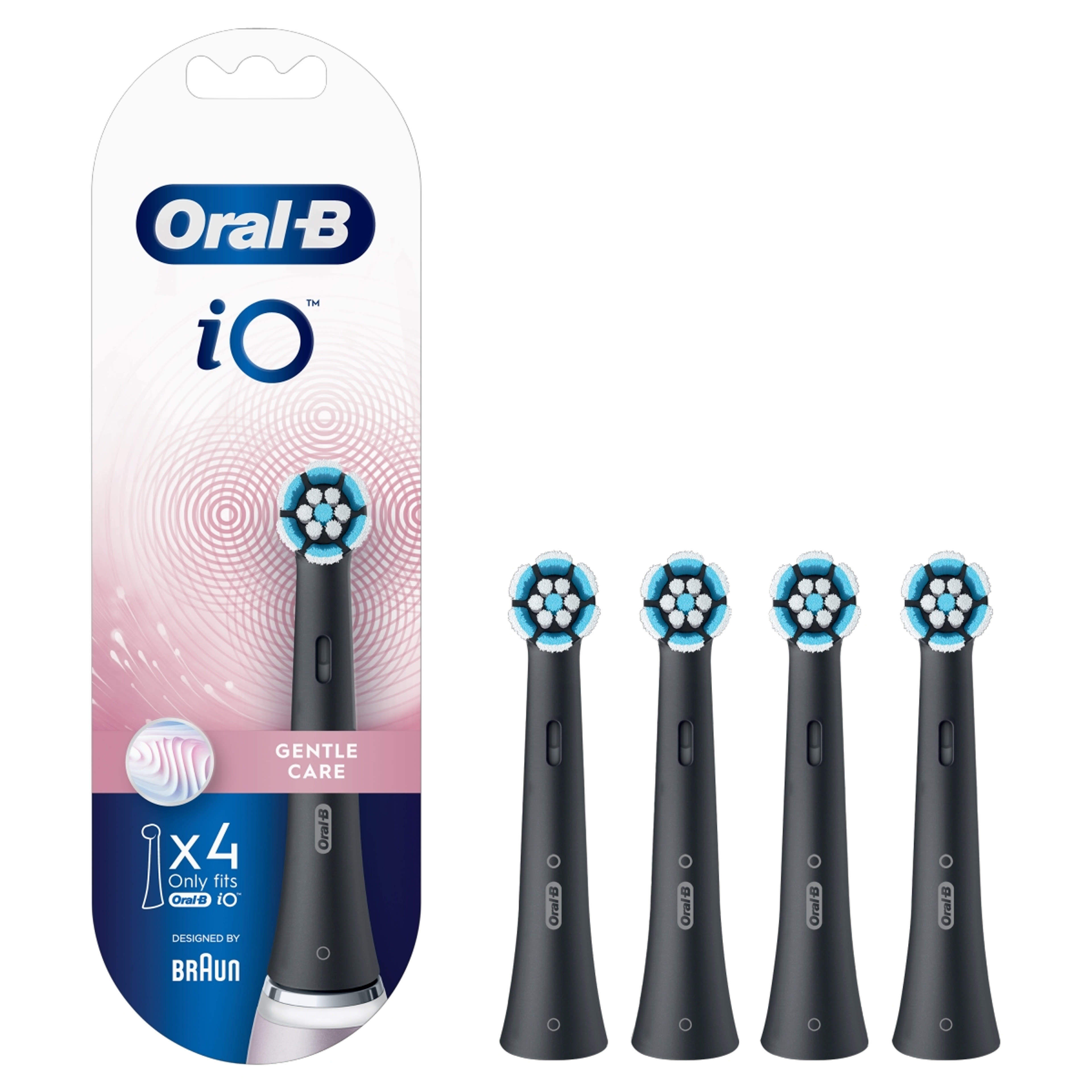Oral-B iO Gentle Care fogkefefej, fekete - 4 db-2