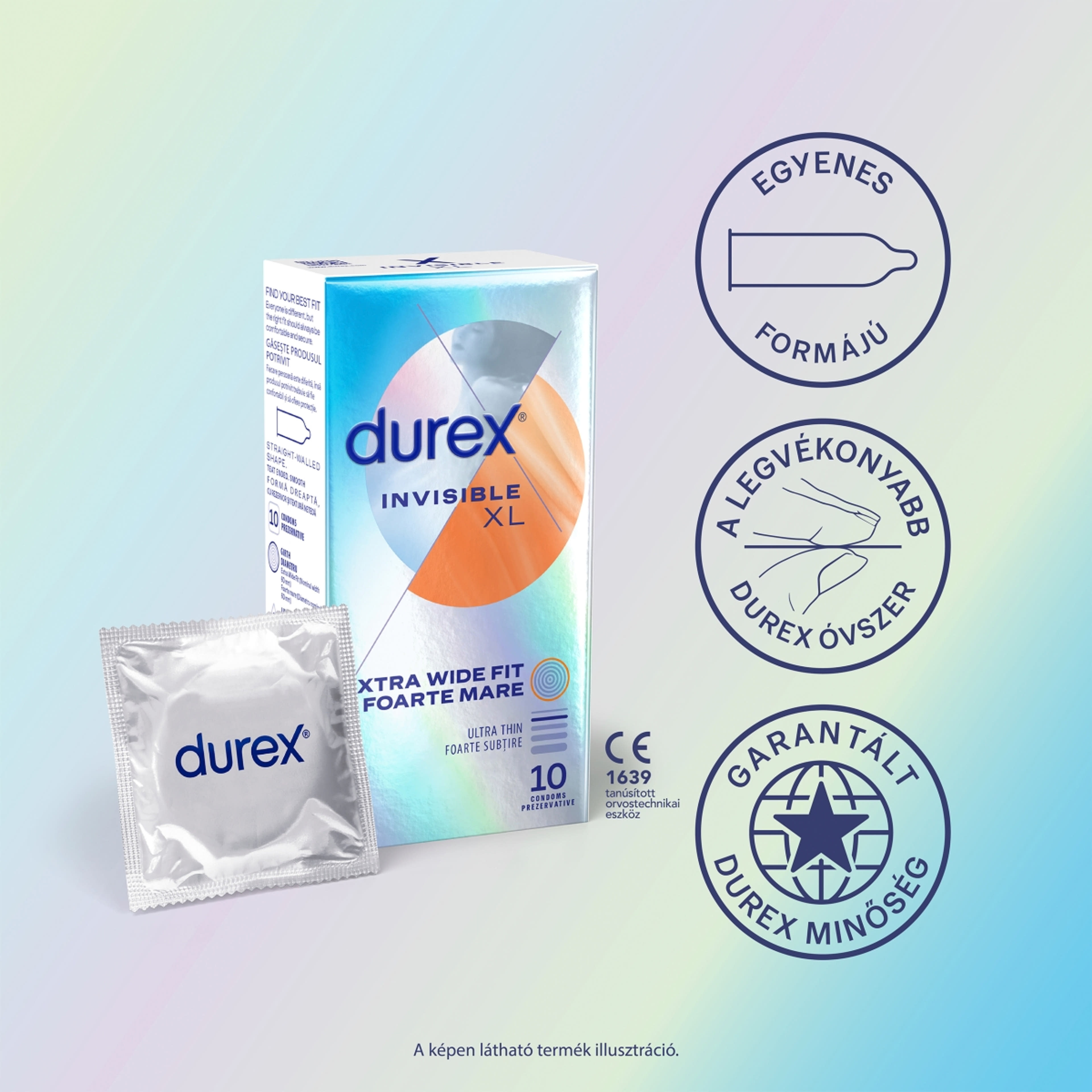 Durex Invisible XL óvszer - 10 db-3