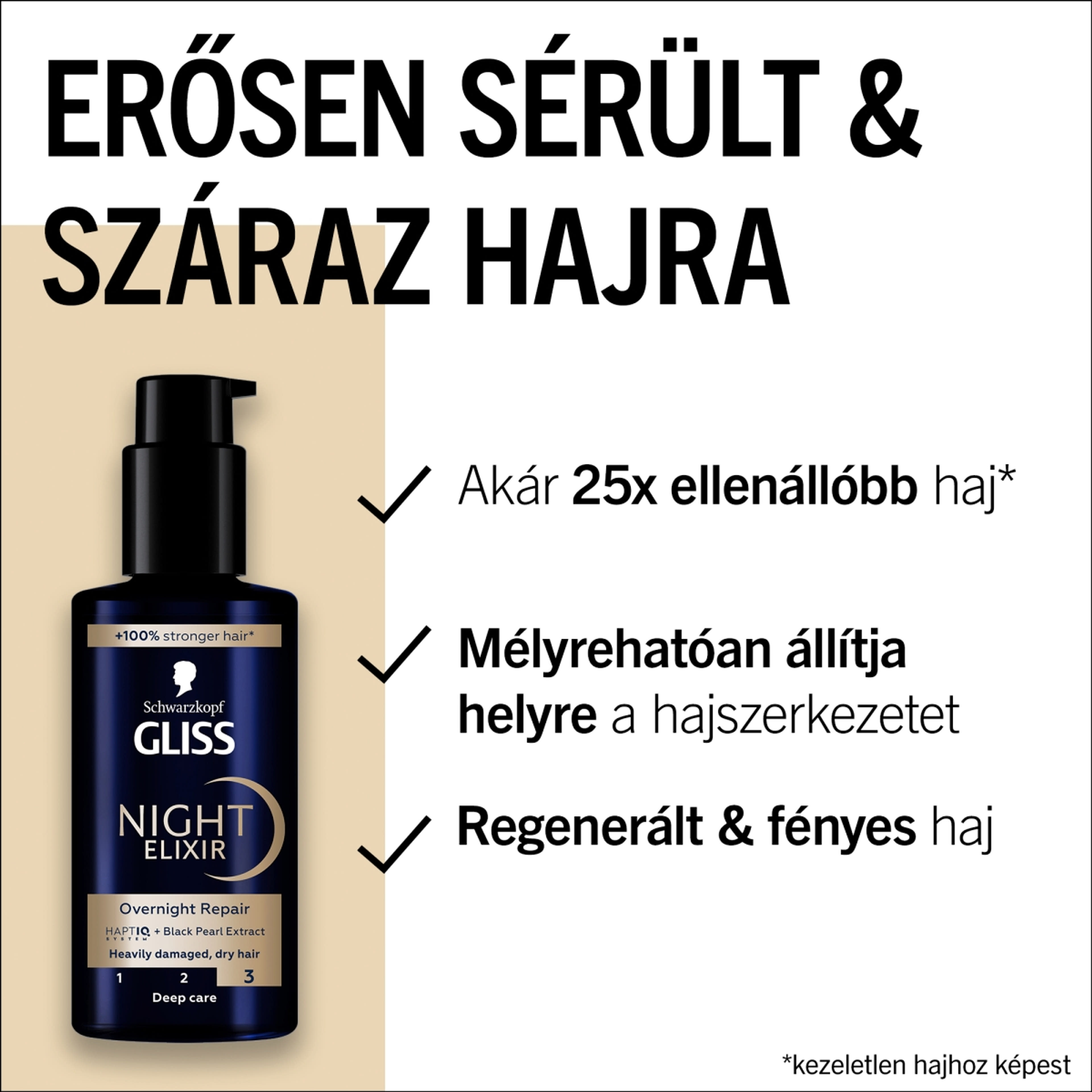 Gliss éjszakai hajpakolás sérült hajra - 100 ml-3