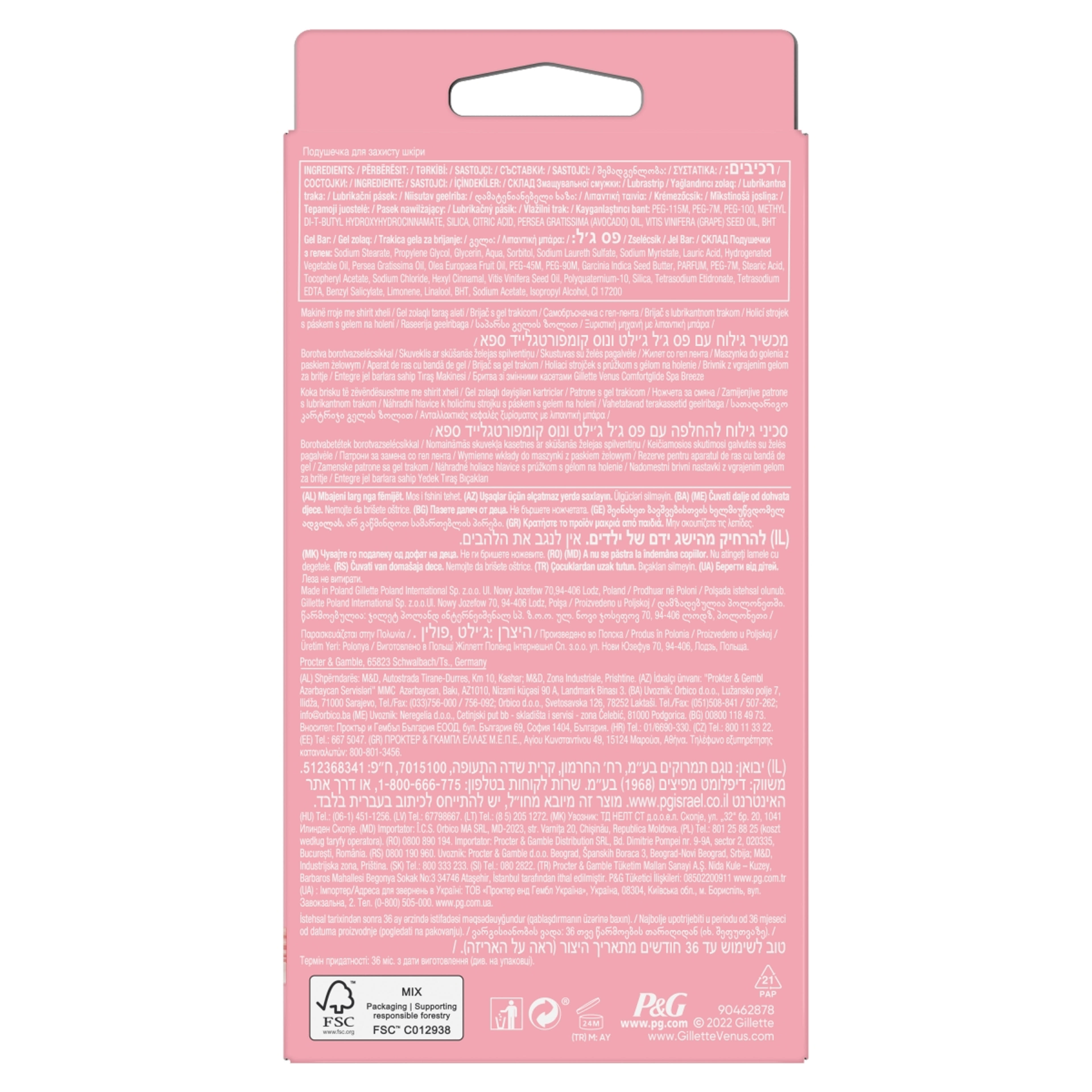 Gillette Venus ComfortGlide Spa Breeze borotvakészülék 3 pengés + 4 borotvabetét - 1 db-2