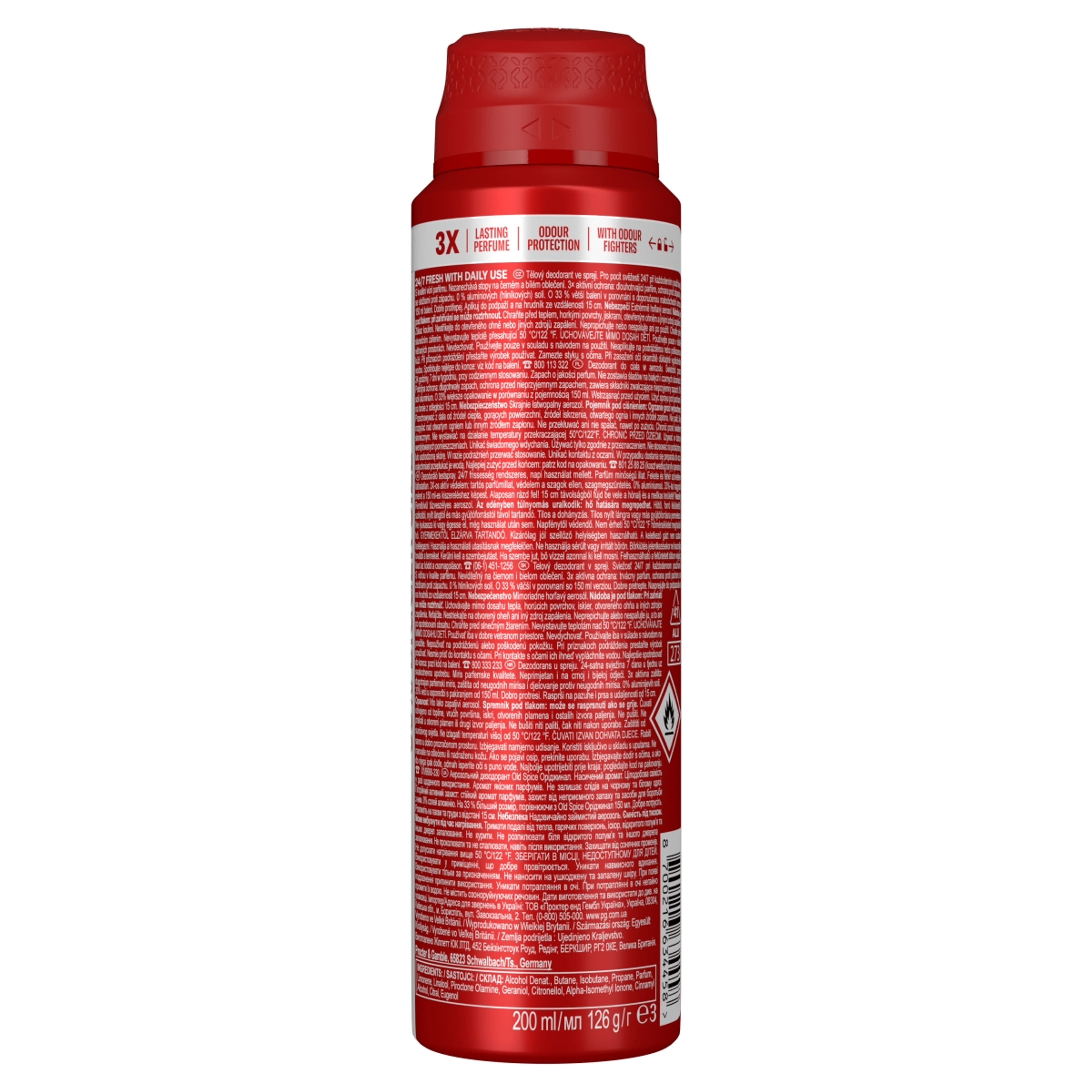 Old Spice Original dezodor spray férfiaknak - 200 ml-2