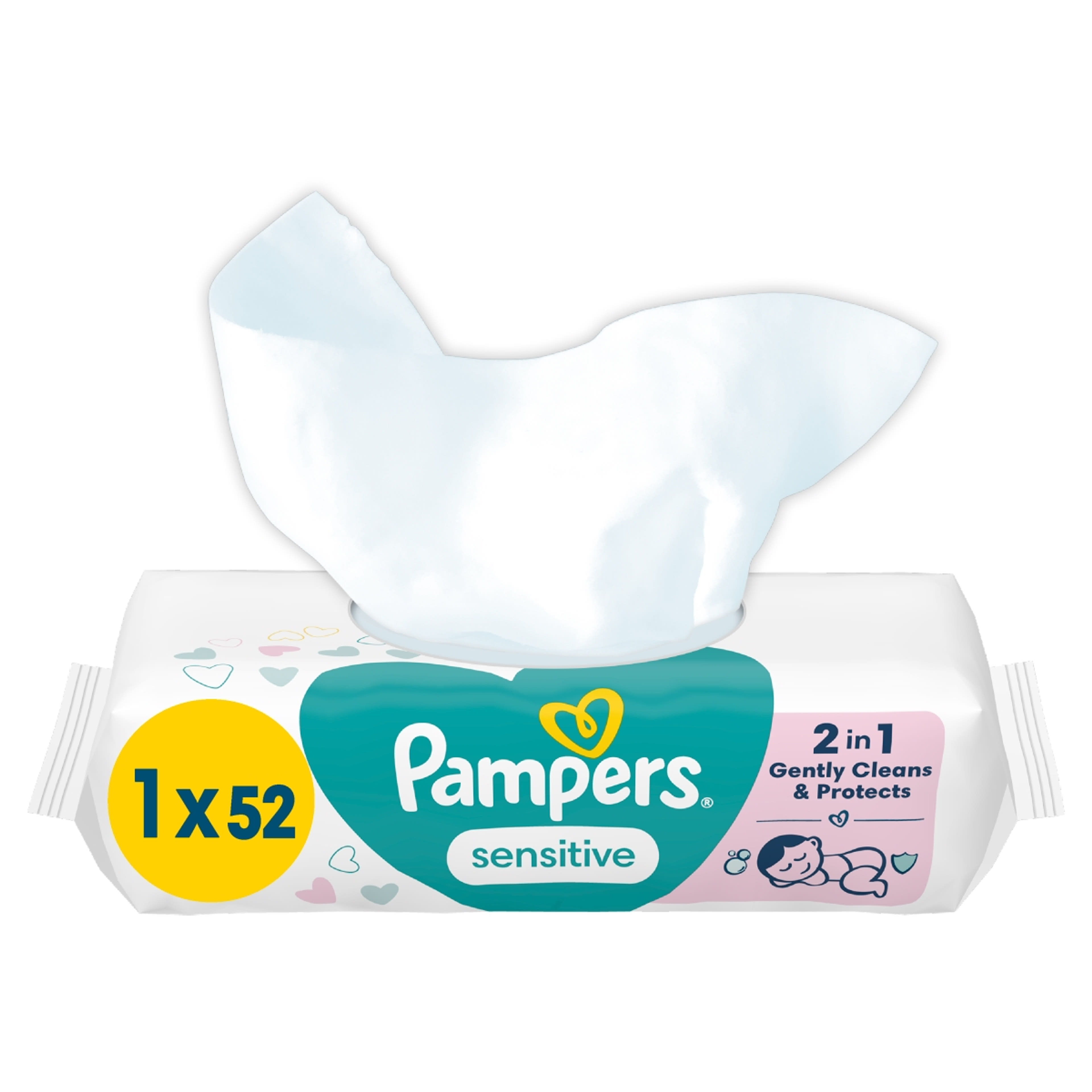 Pampers Sensitive törlőkendő - 52 db-6
