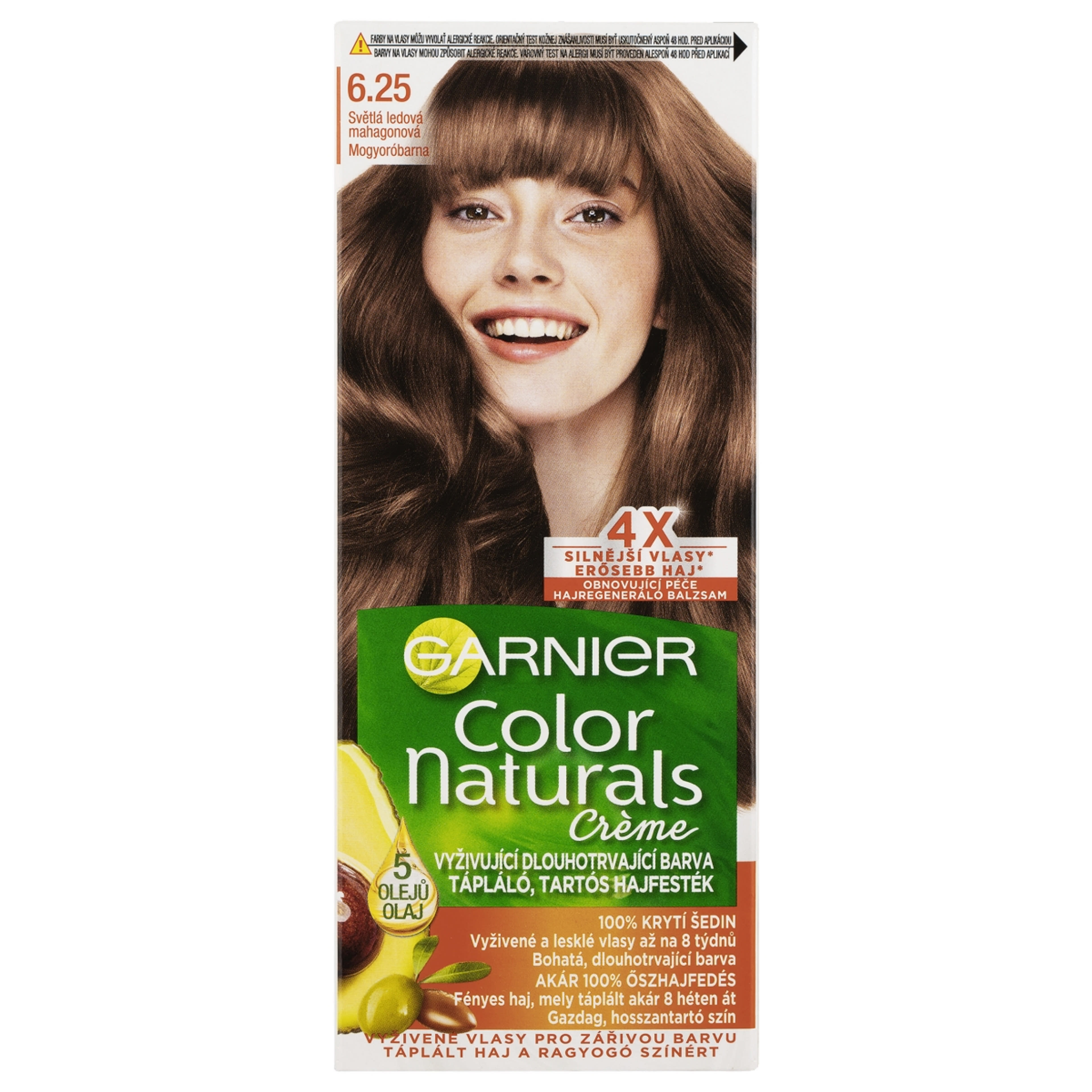 Garnier Color Naturals Tartós hajfesték 6.25 Mogyoróbarna - 1 db