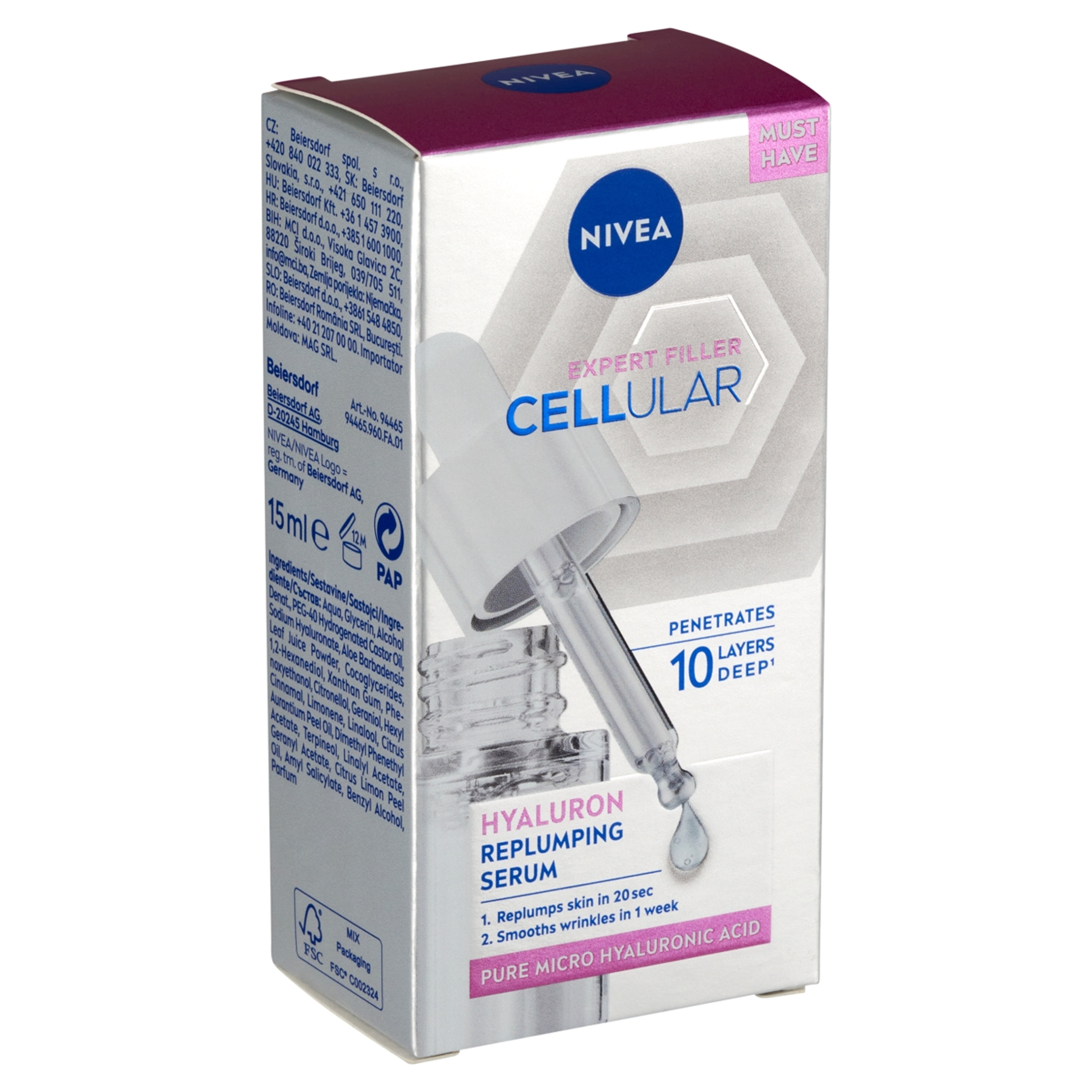 Nivea Cellular Expert Filler Hialuron feltöltő szérum - 15 ml-3