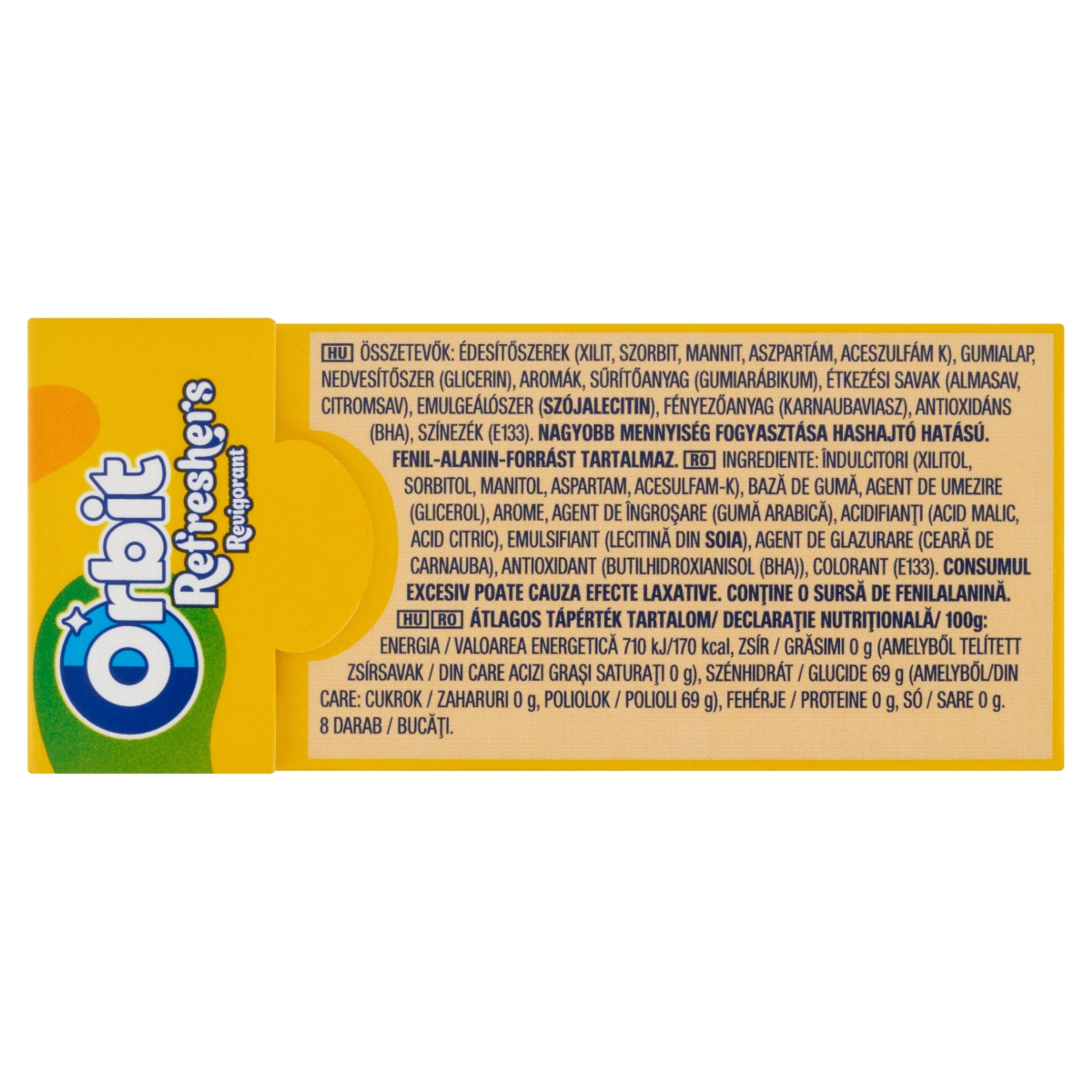 Orbit Refreshers Tropical gyümölcsízű rágógumi - 17,9 g-3