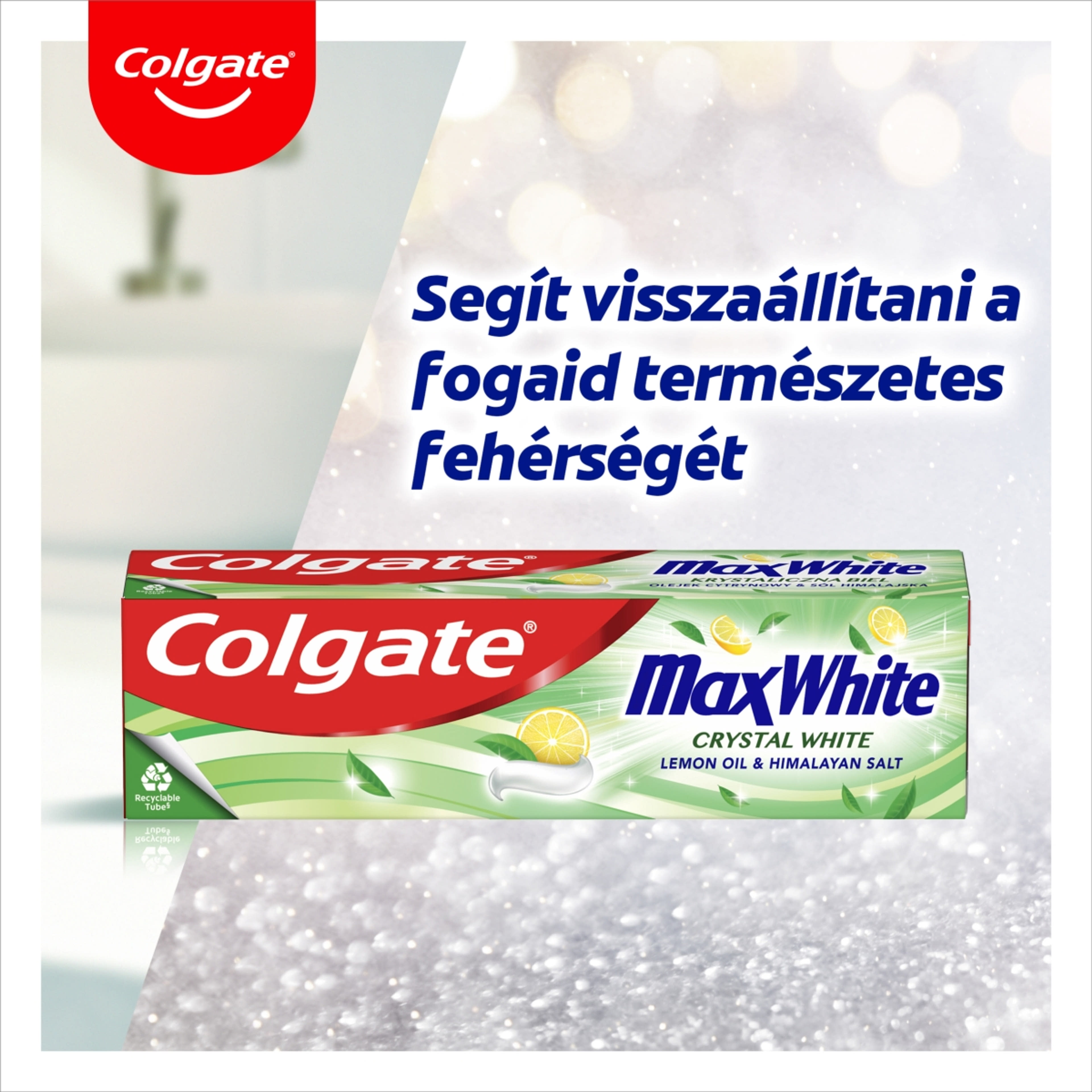 Colgate Max White Crystal White Himalayan Salt & Lemon Oil fogkrém-  75 ml-5