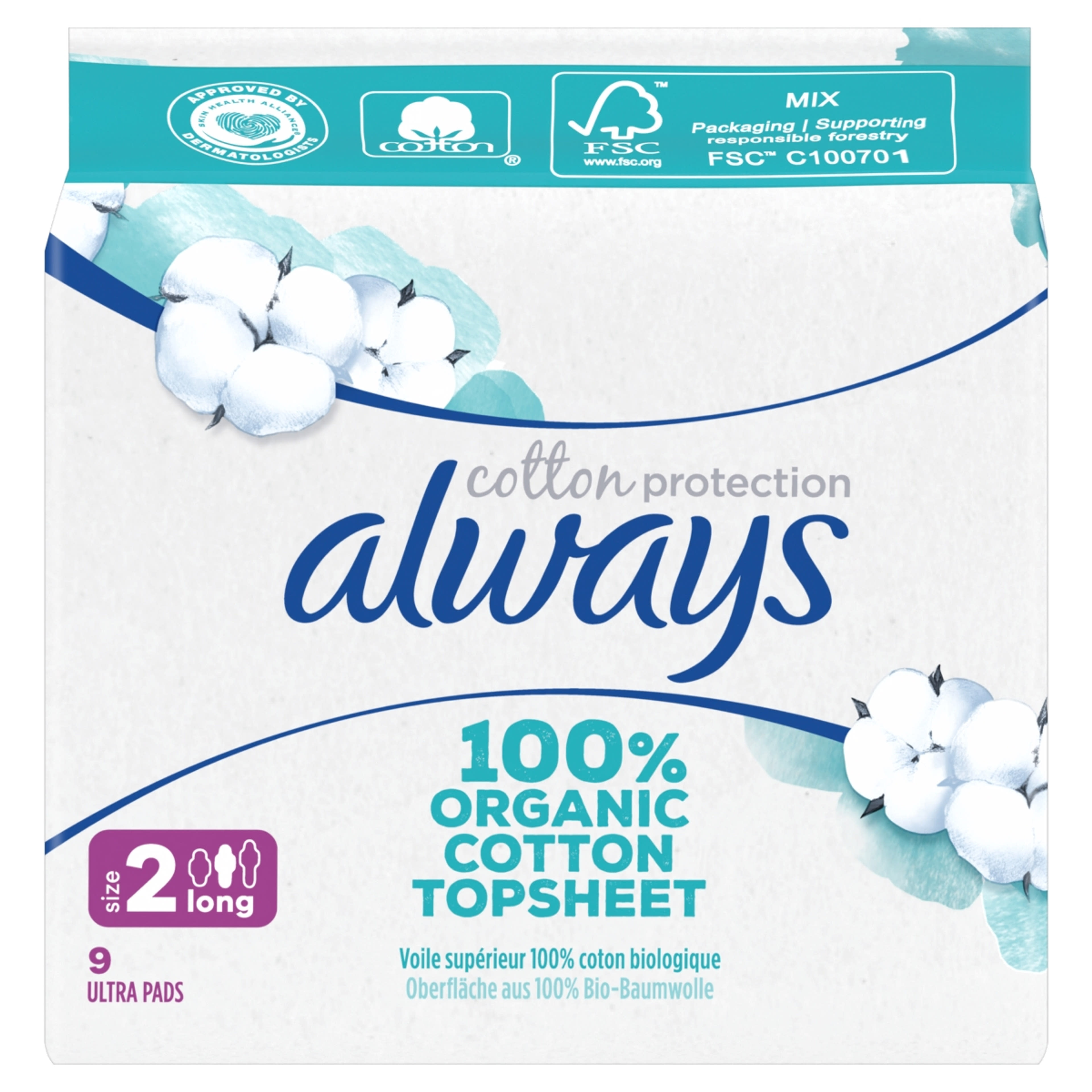 Always Cotton Protection Ultra egészségügyi betét - 9 db