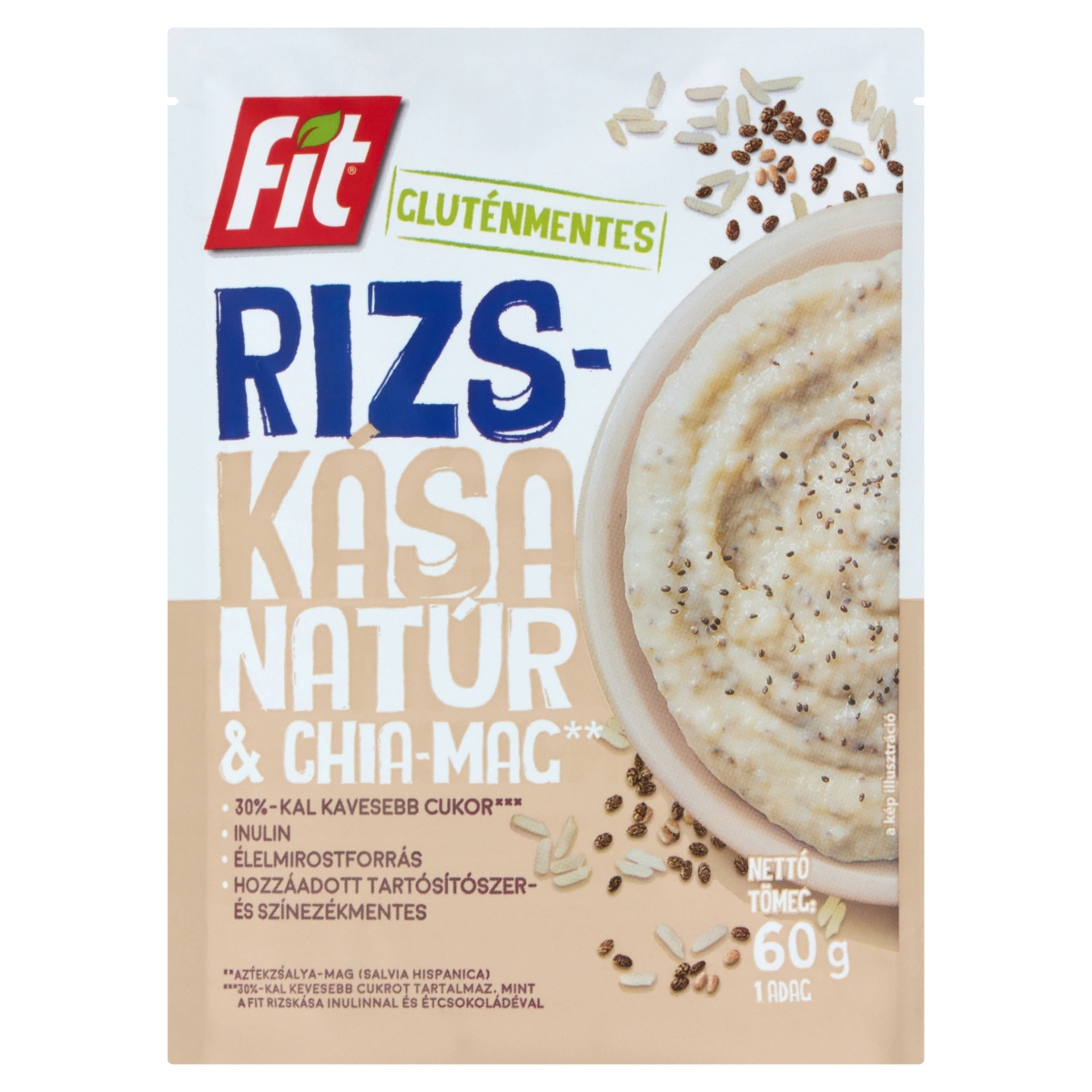 Fit reggeli gluténmentes rizskása chia maggal es inulinnal - 60 g-1