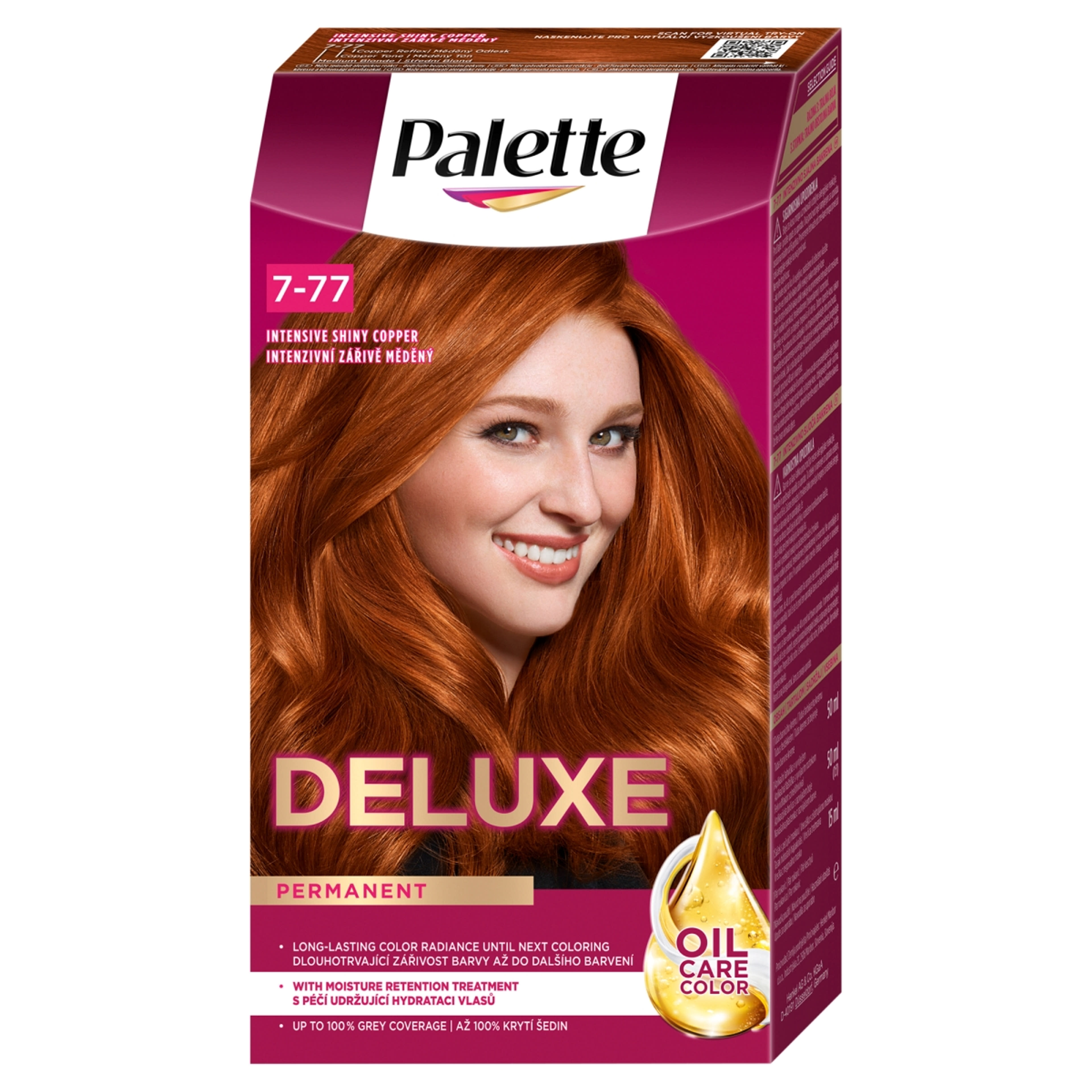 Palette Deluxe 7-77 intenzív ragyogó réz intenzív krémhajfesték (562) - 1 db