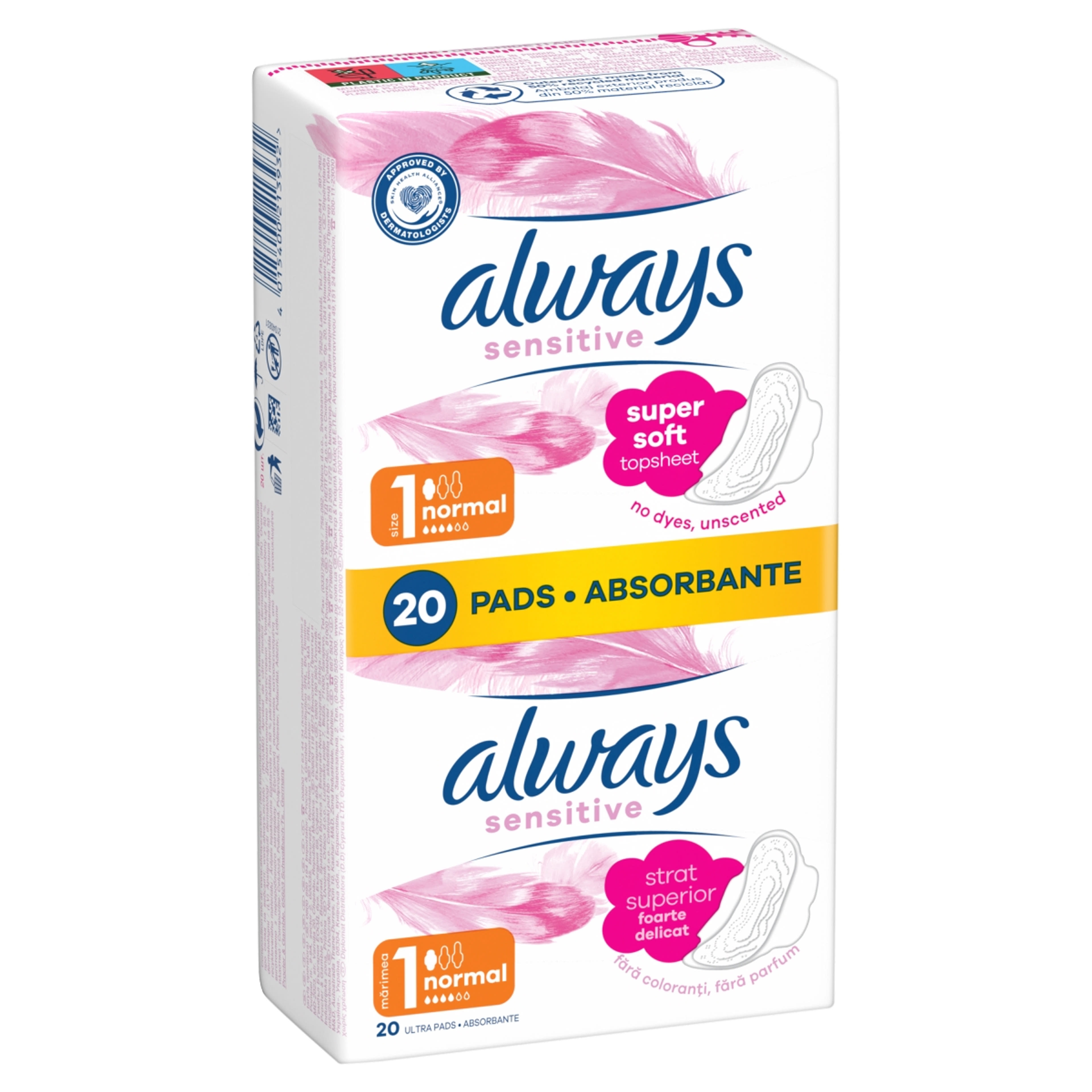 Always Ultra Sensitive Normal Plus intim betét - 20 db-2